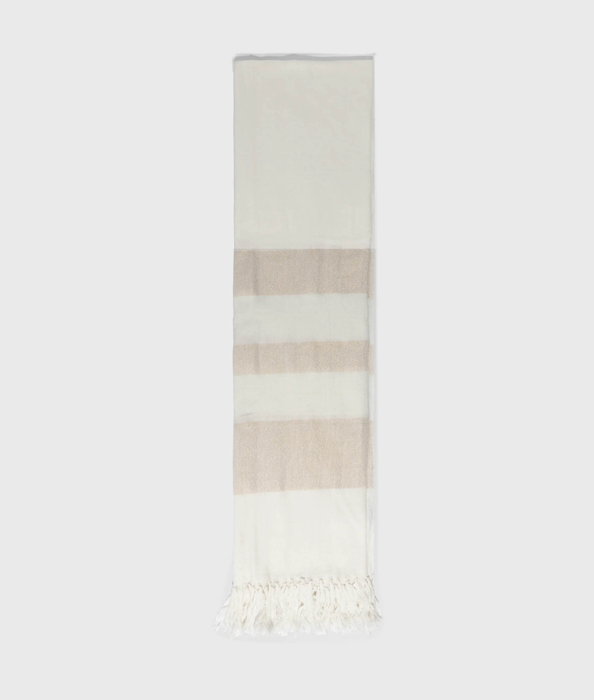 scarf cotton lurex | ecru - Image 3