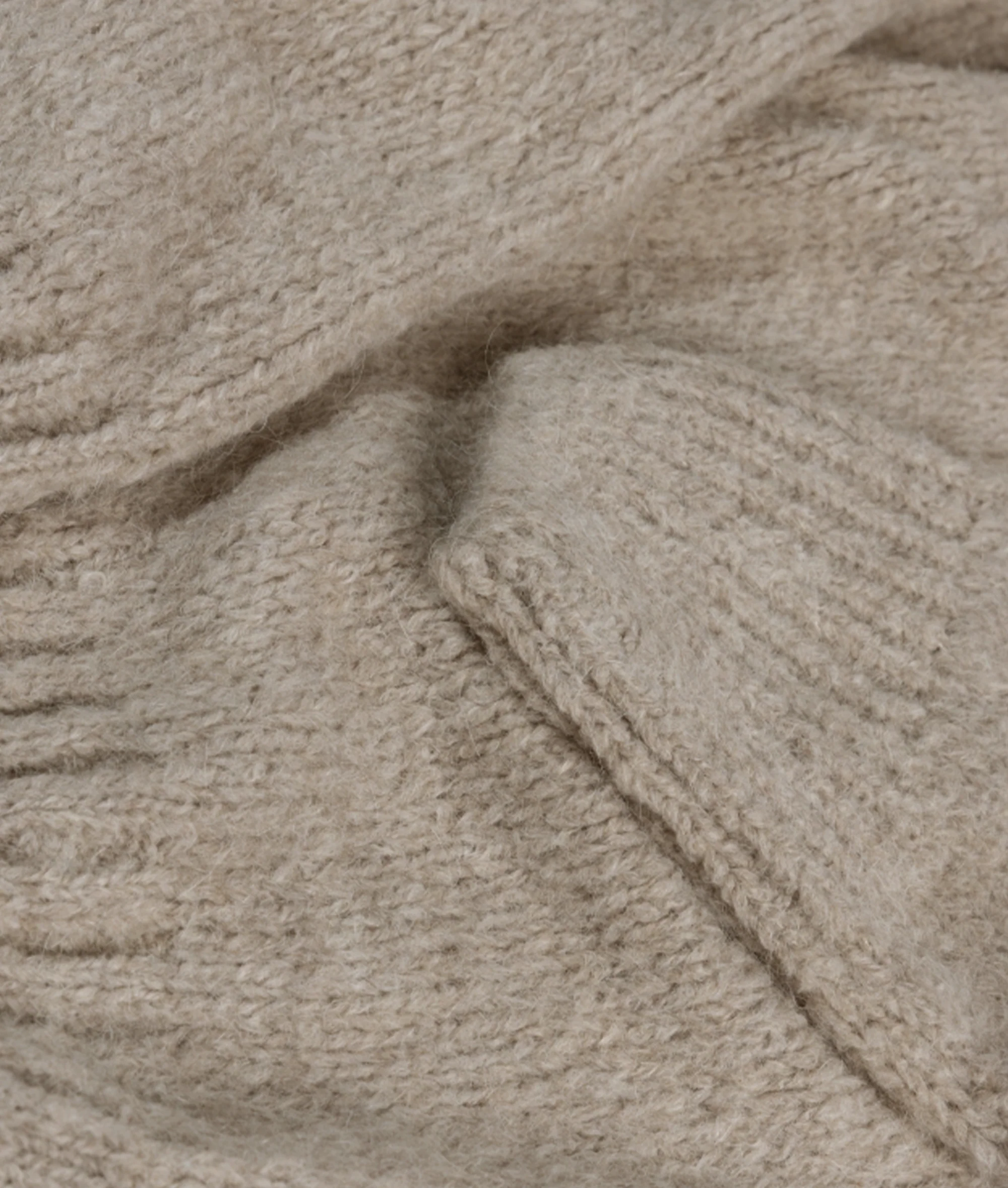 short belted knit cardigan | fog - Image 8