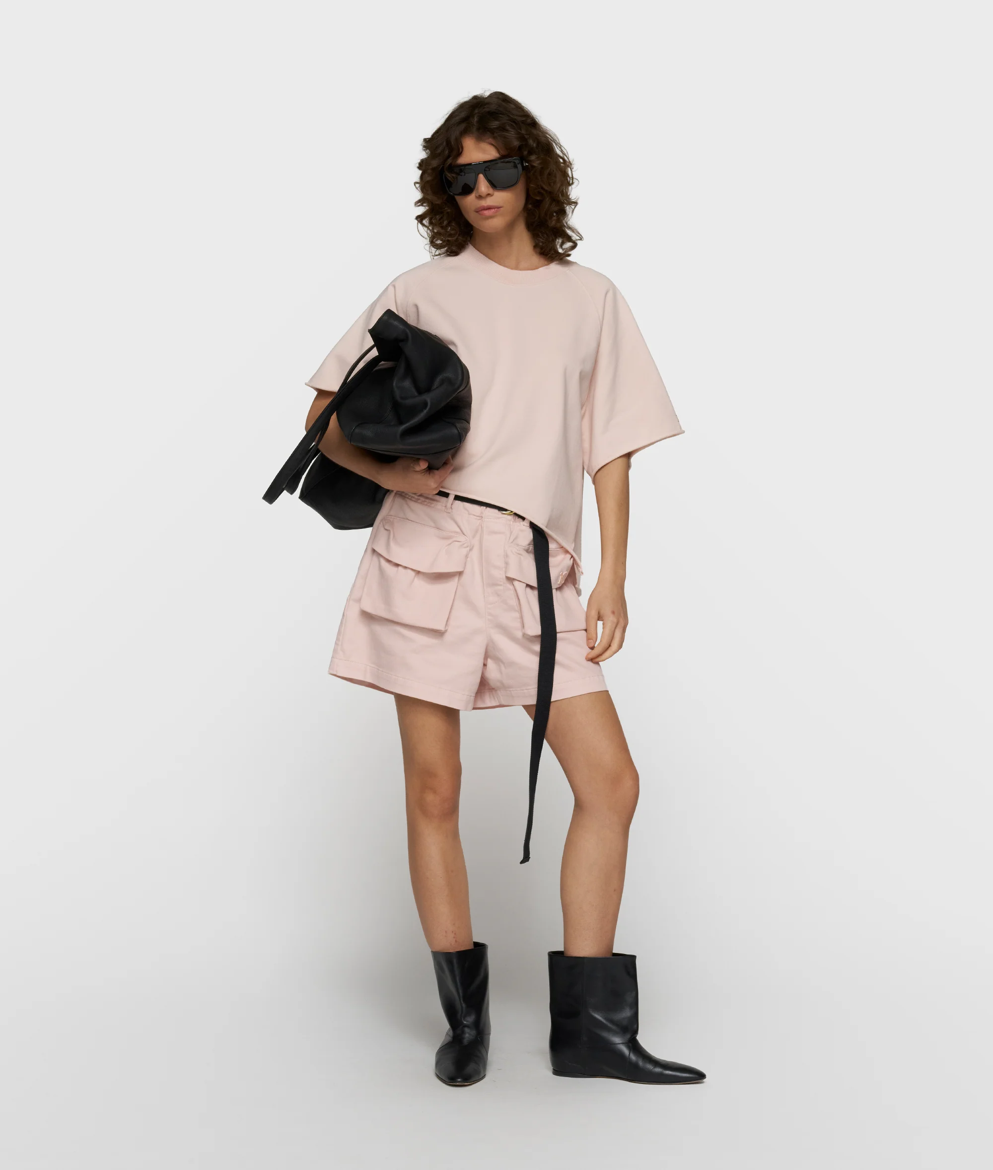 short sleeve LA sweater | powder - Image 3