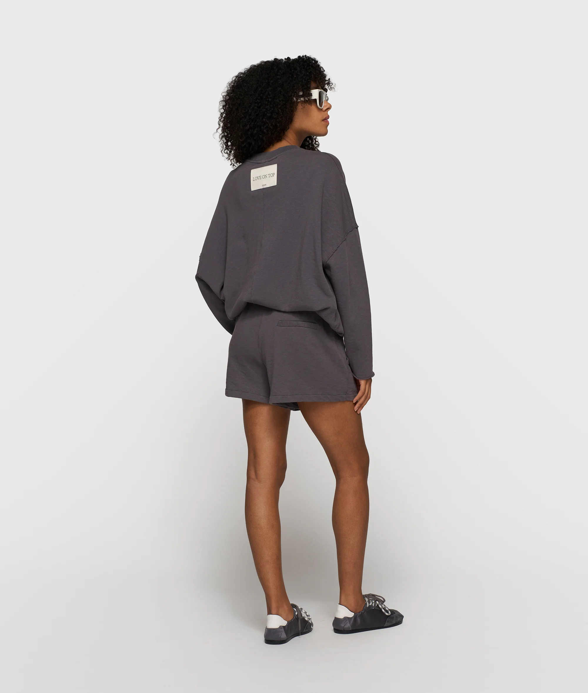 shorts slub fleece | steel blue - Image 3