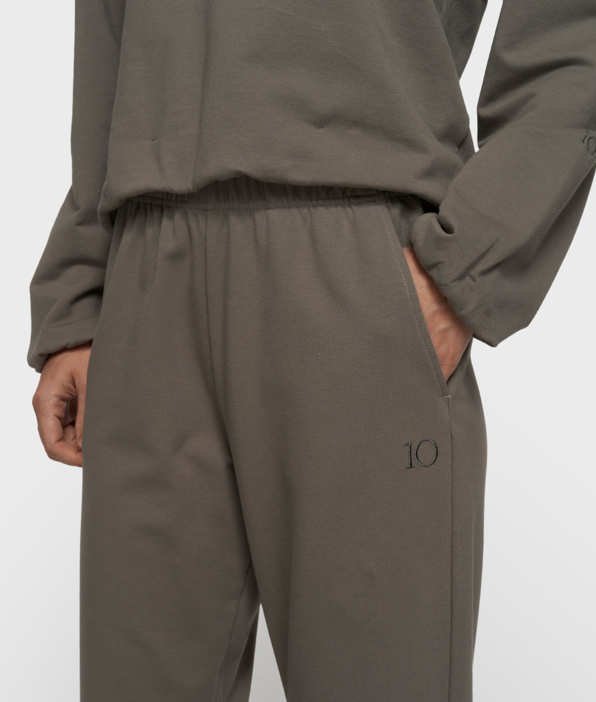 silent chique slim jogger | dark fog - Image 4