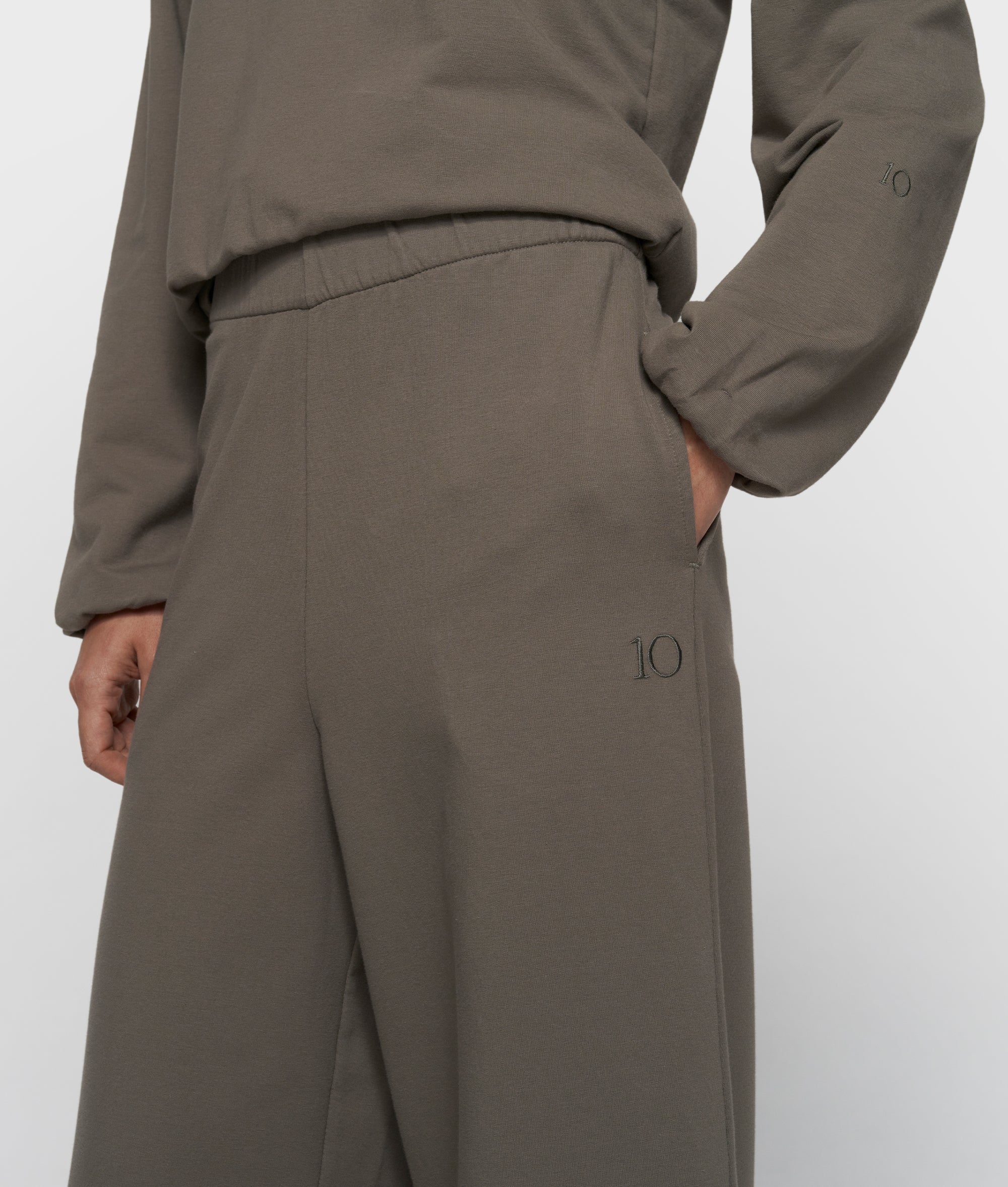 silent chique wide jogger | dark fog - Image 4