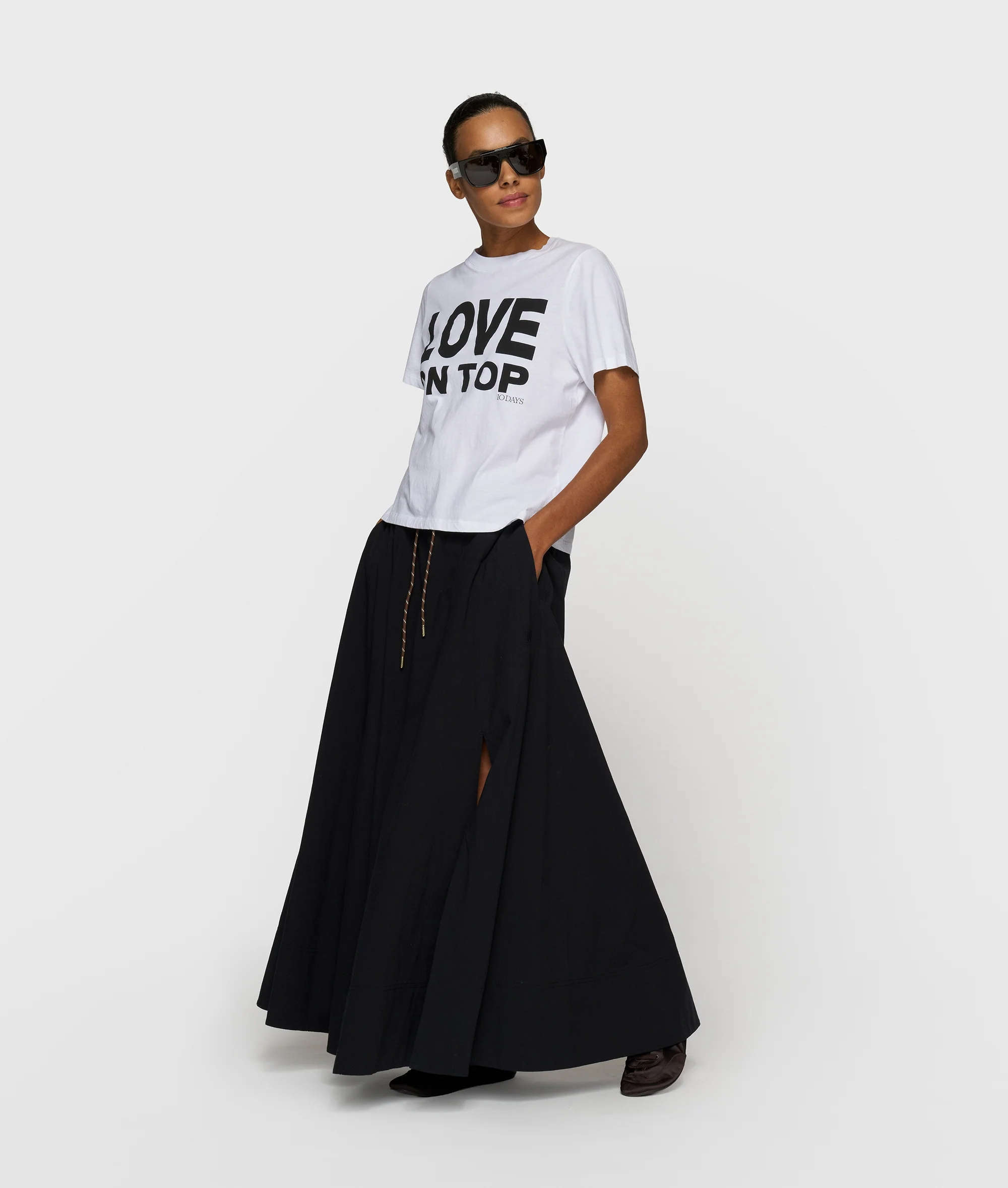skirt poplin | black