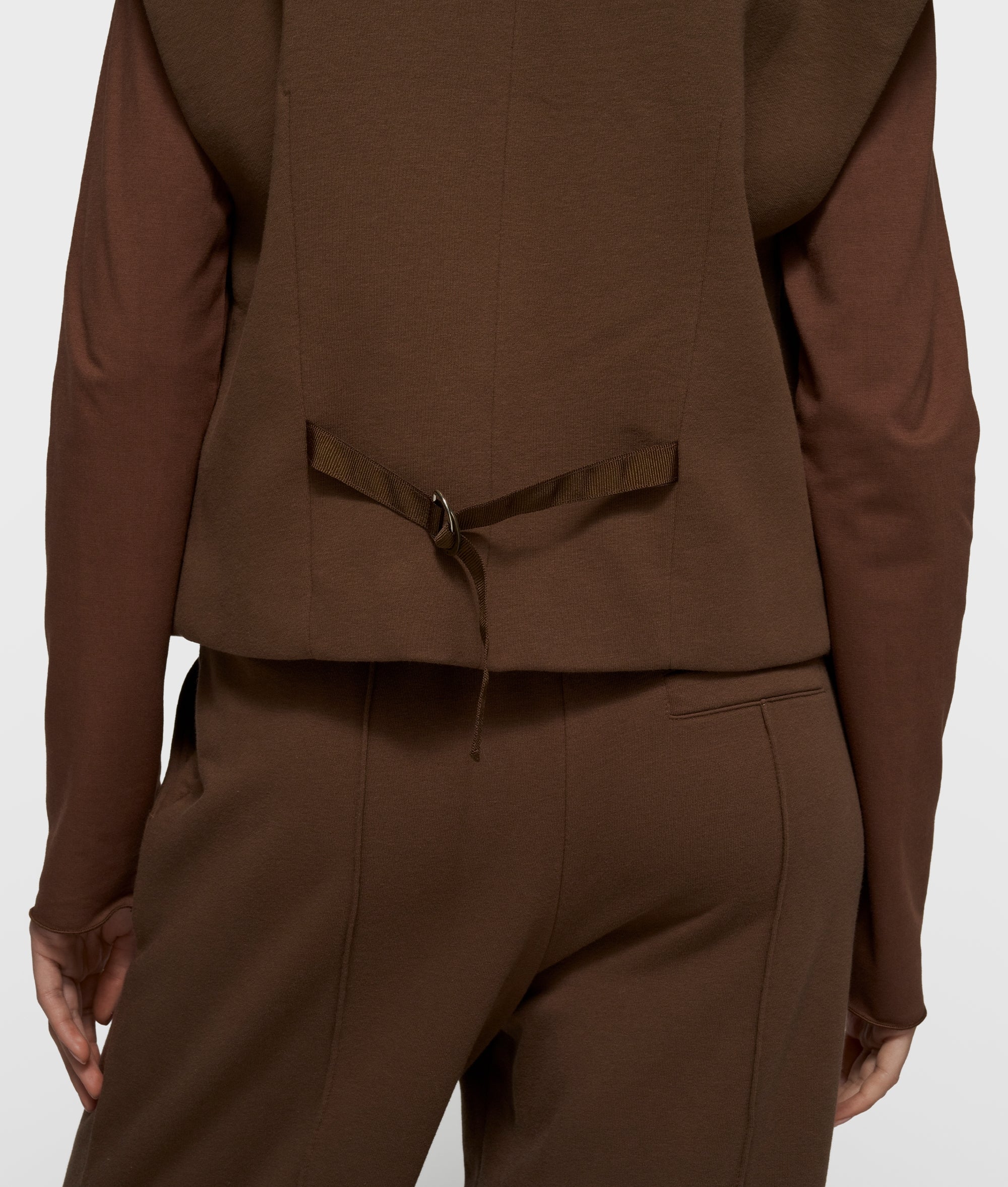 sleeveless blazer | dark truffle - Image 5