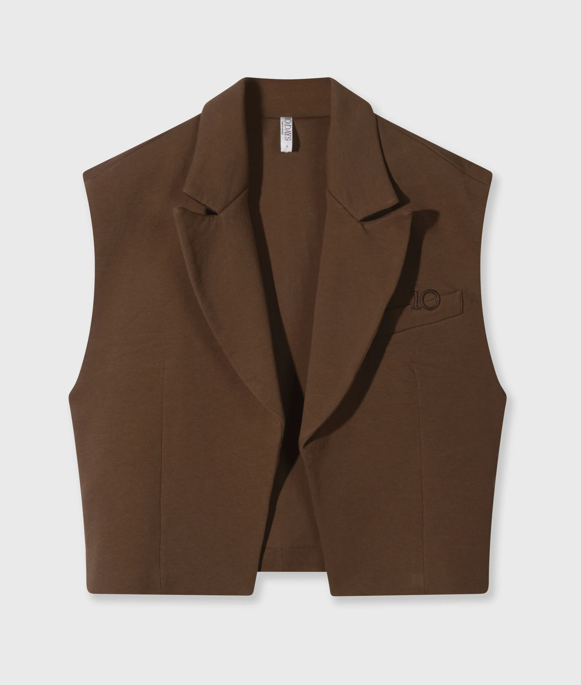 sleeveless blazer | dark truffle - Image 6