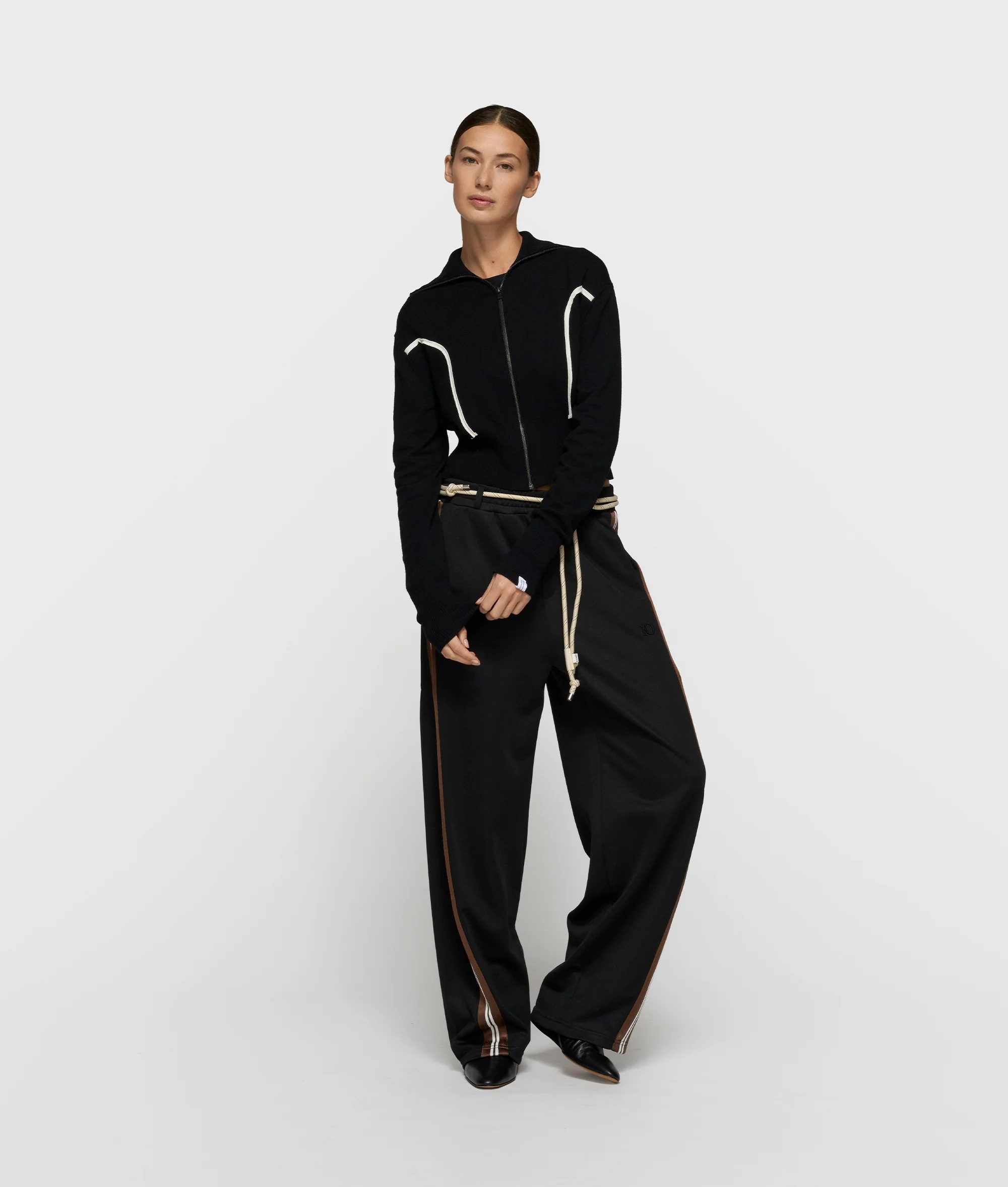 slim knit cardigan | black - Image 3