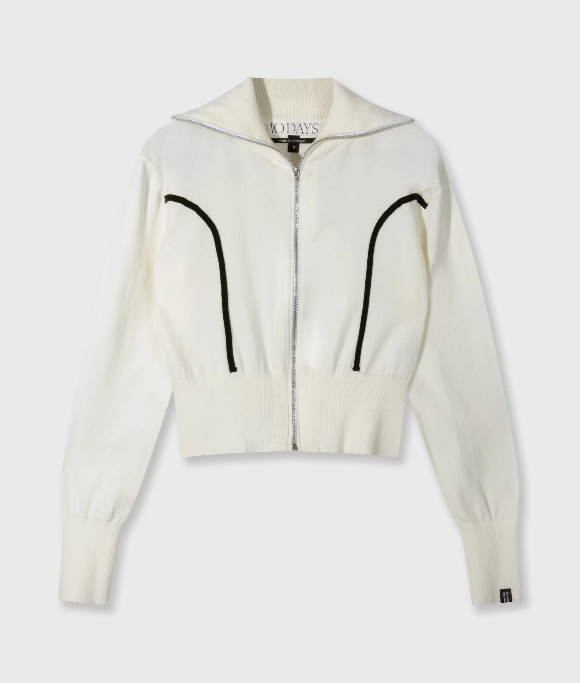 slim knit cardigan | ecru - Image 5