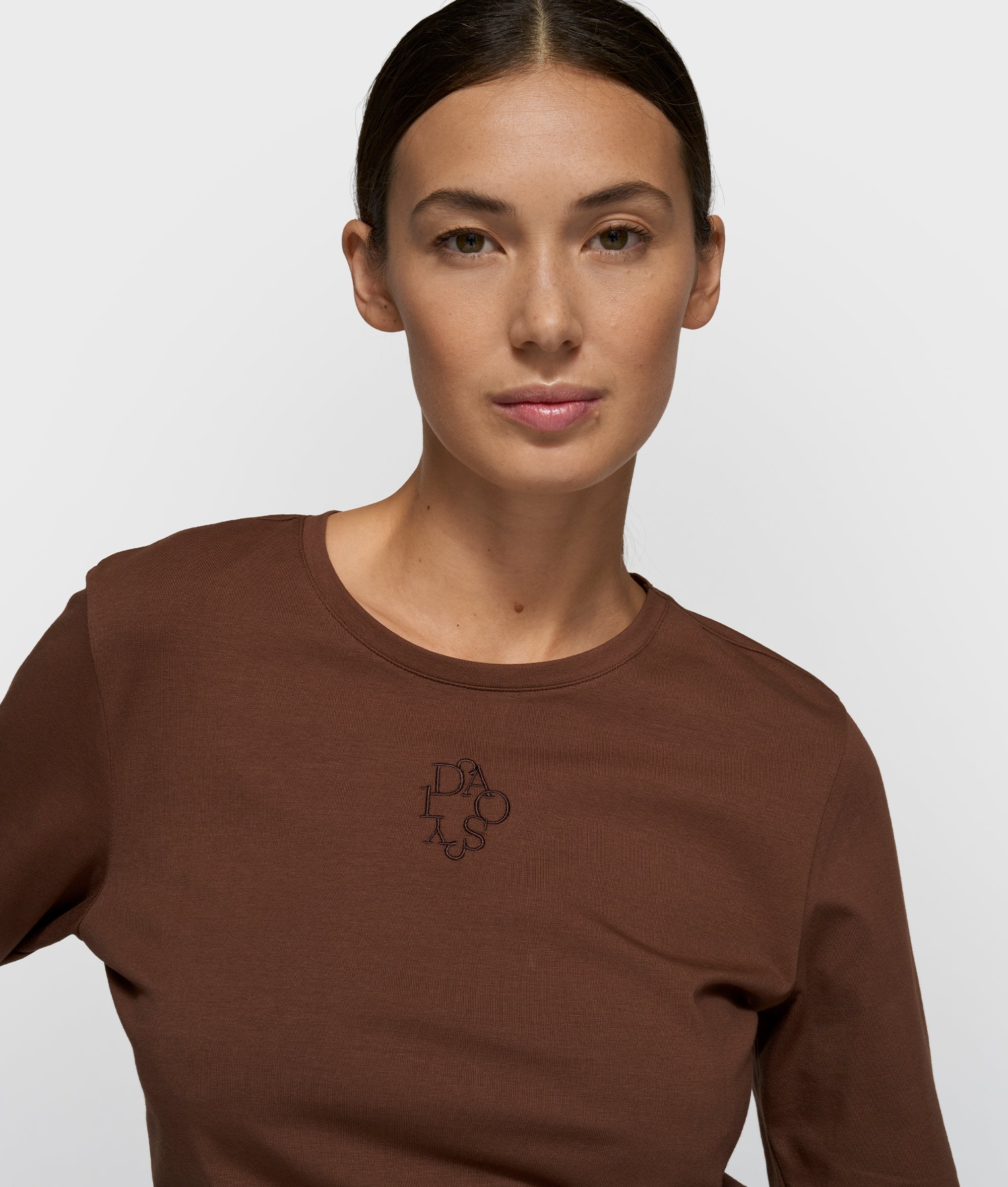 slim long sleeve tee | dark truffle - Image 2