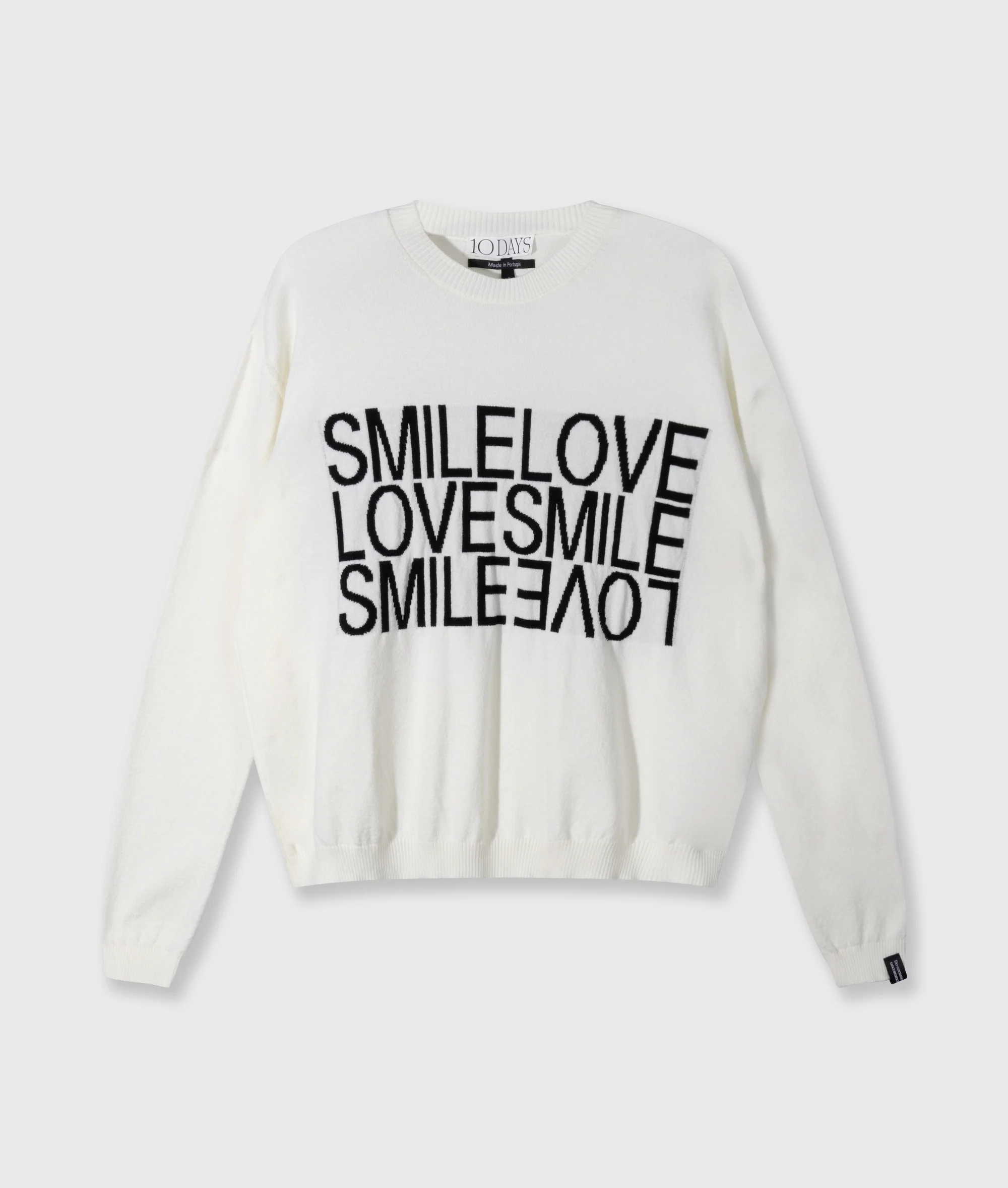 smile love knit sweater | ecru - Image 5