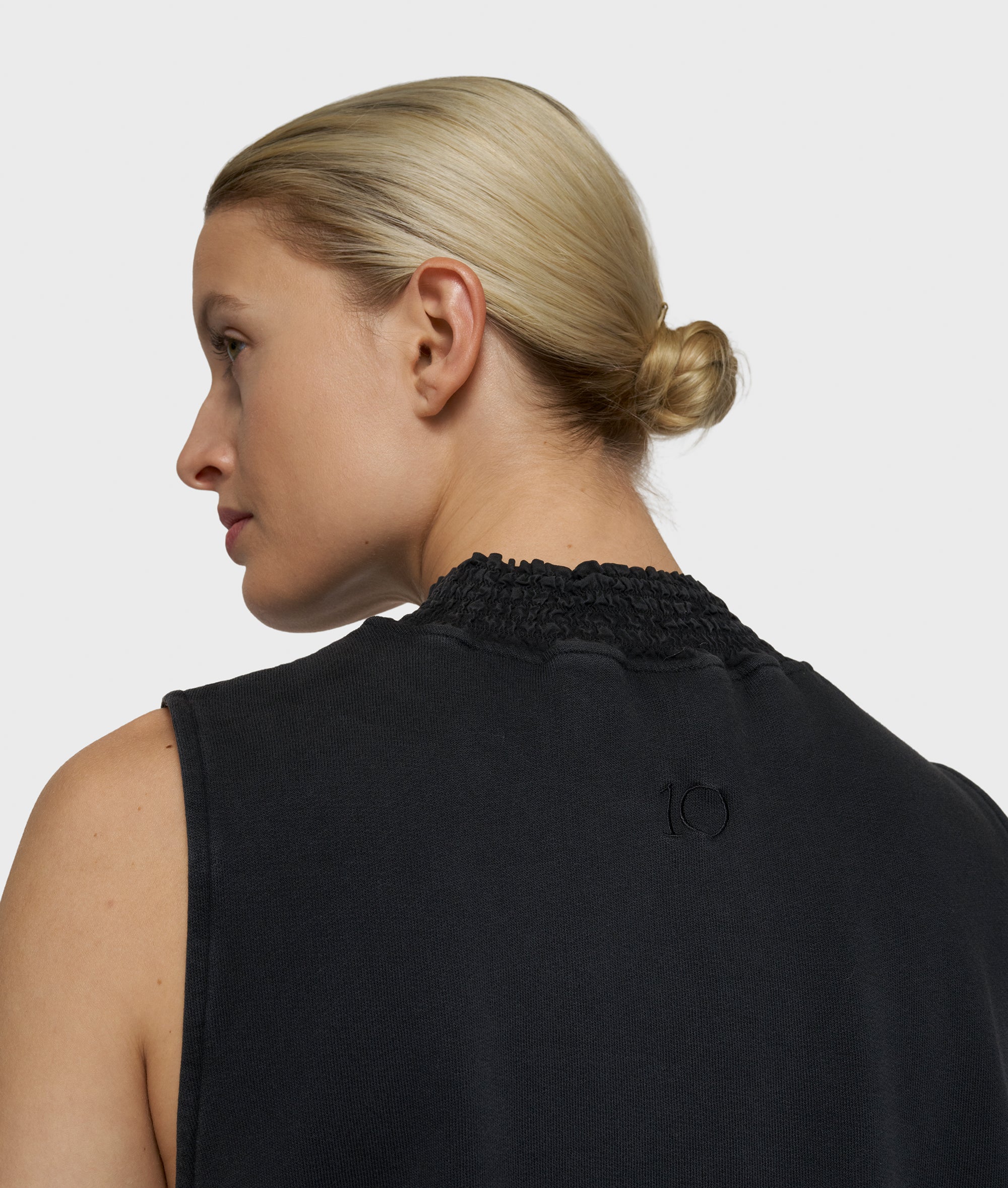 smocked top | dark charcoal - Image 2