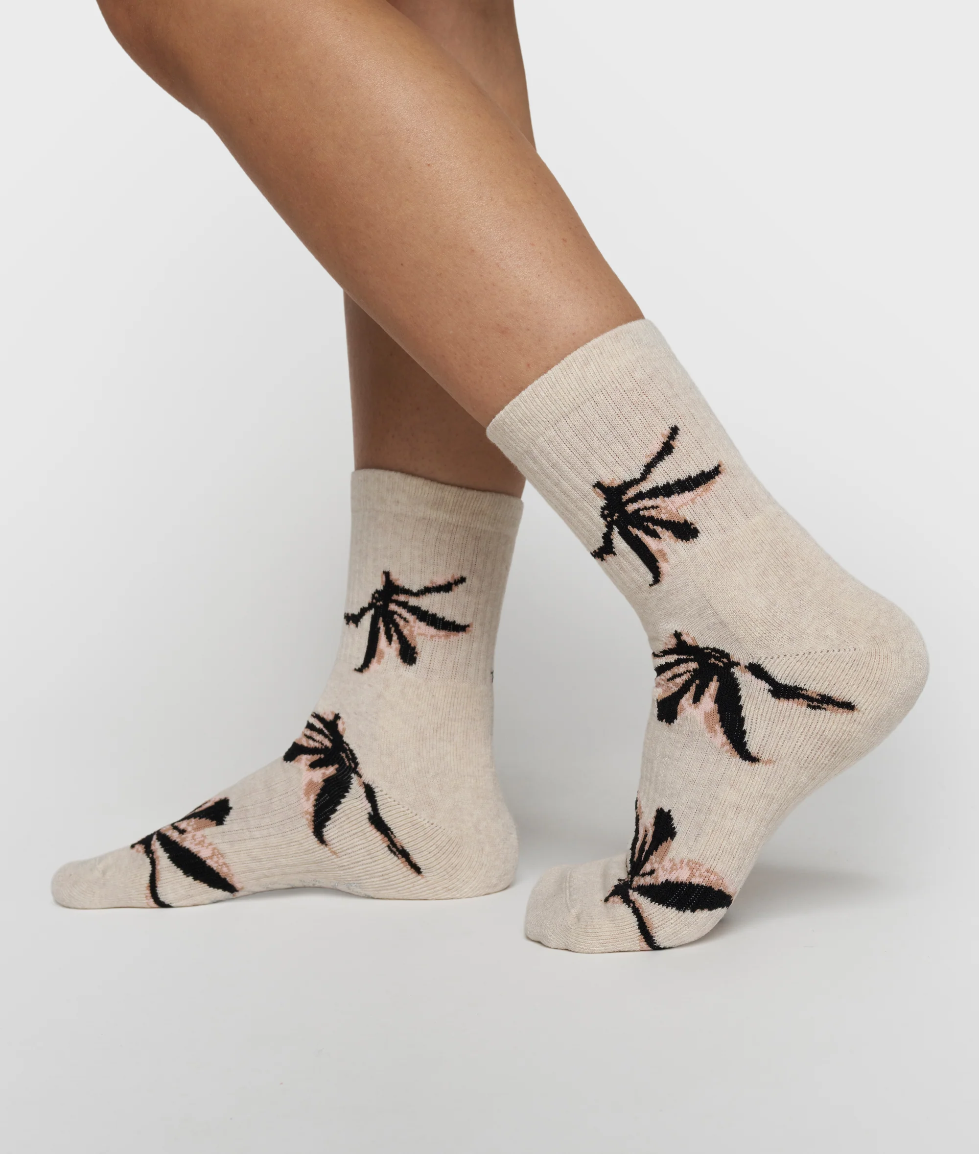socks all-over flower | soft white melee - Image 2