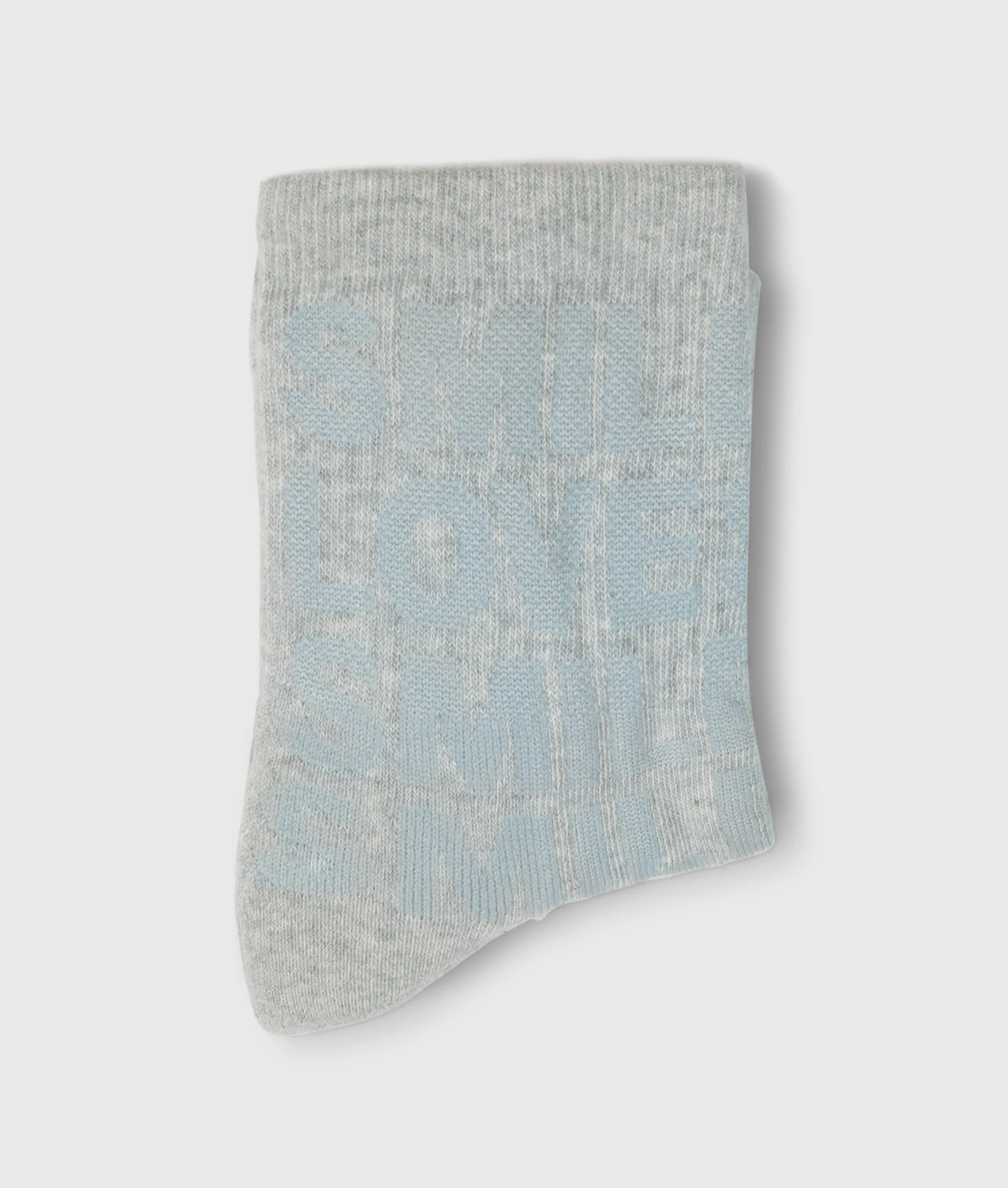 socks all-over smile love | light grey melee - Image 3