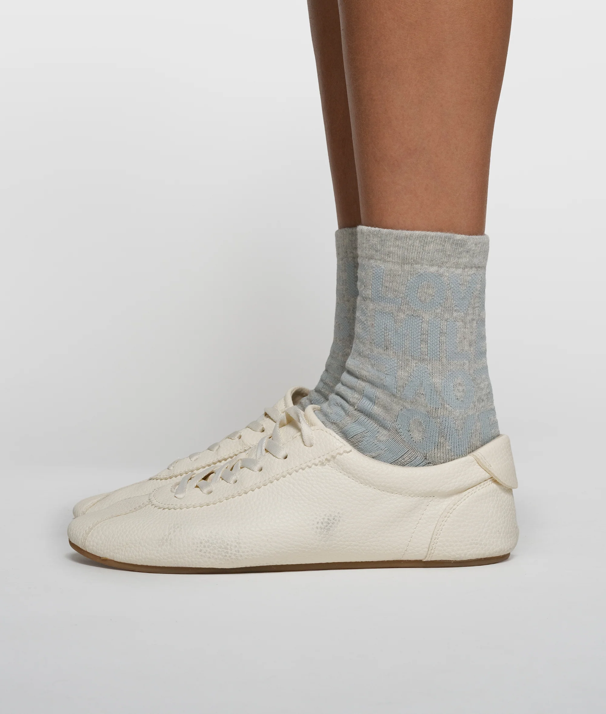 socks all-over smile love | light grey melee - Image 4