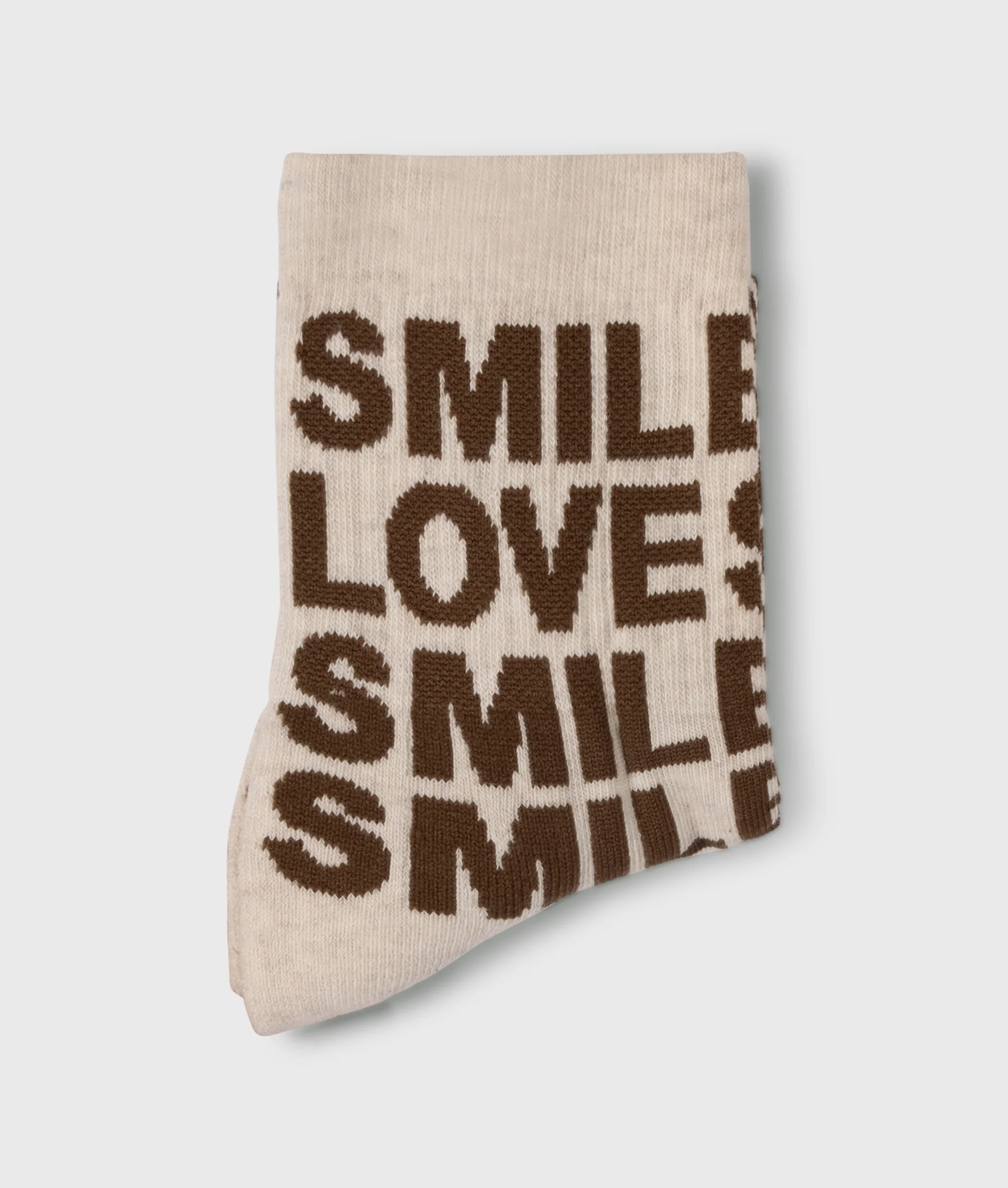 socks all-over smile love | soft white melee - Image 3