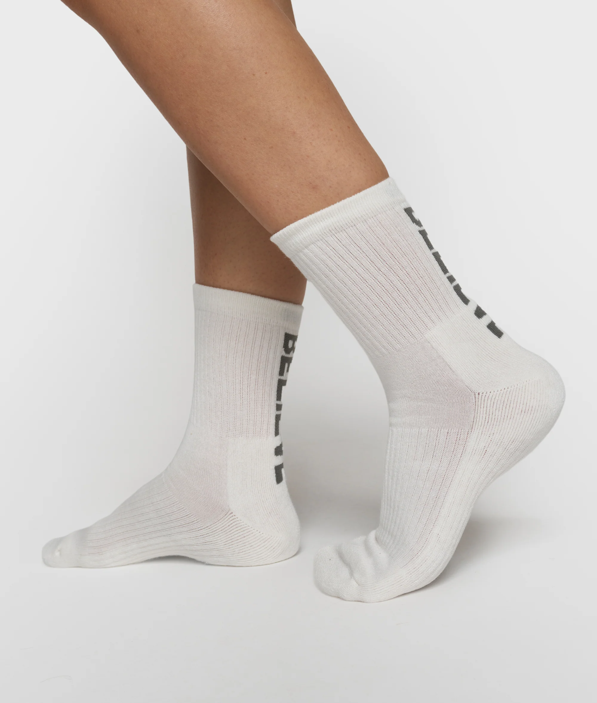 socks believe | ecru - Image 2