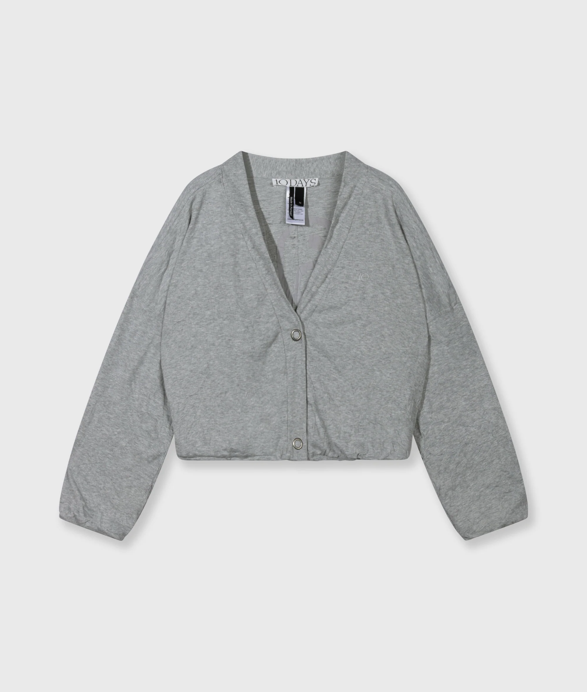 soft rib cardigan | light grey melee - Image 5