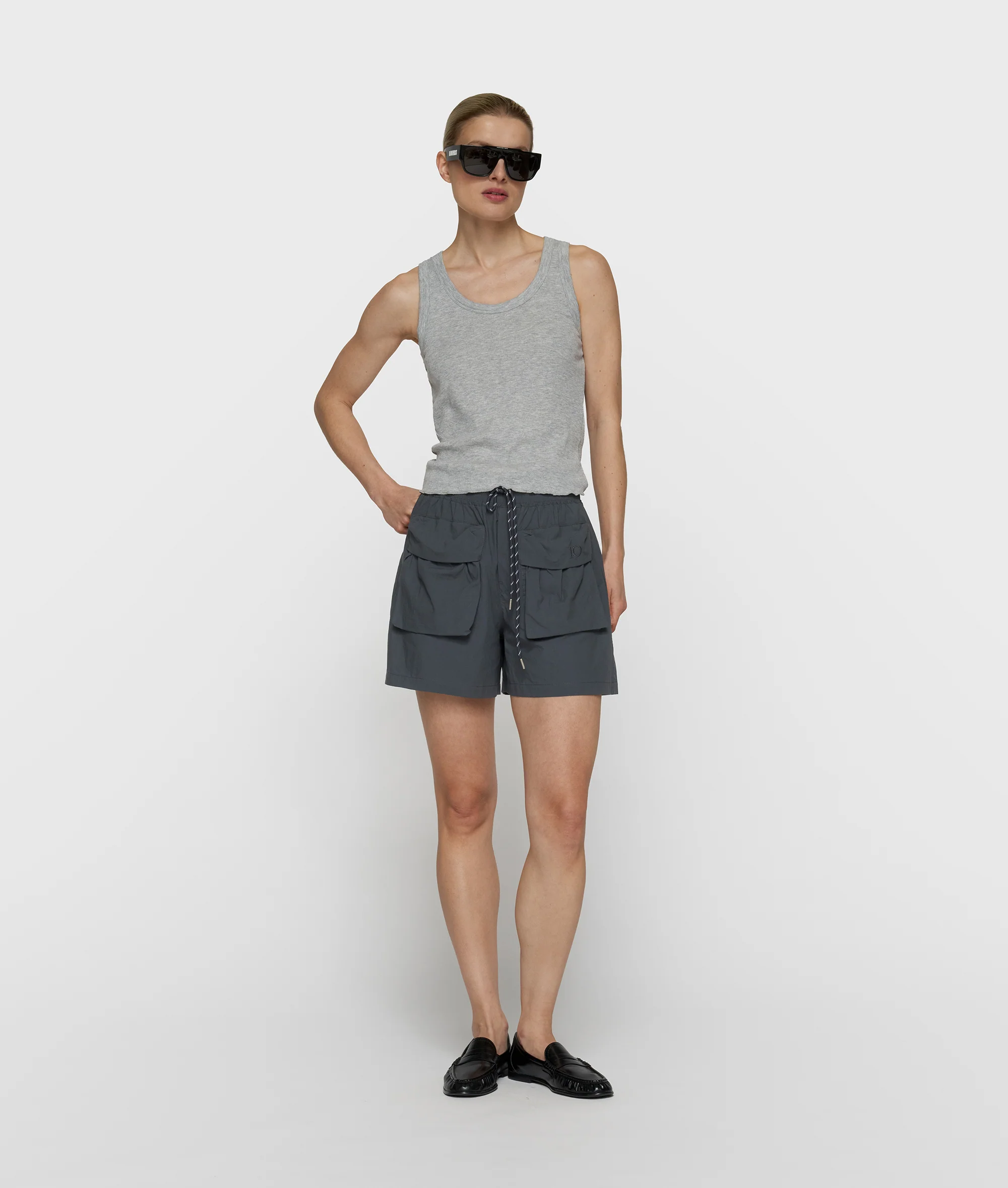 soft rib tank top | light grey melee - Image 3