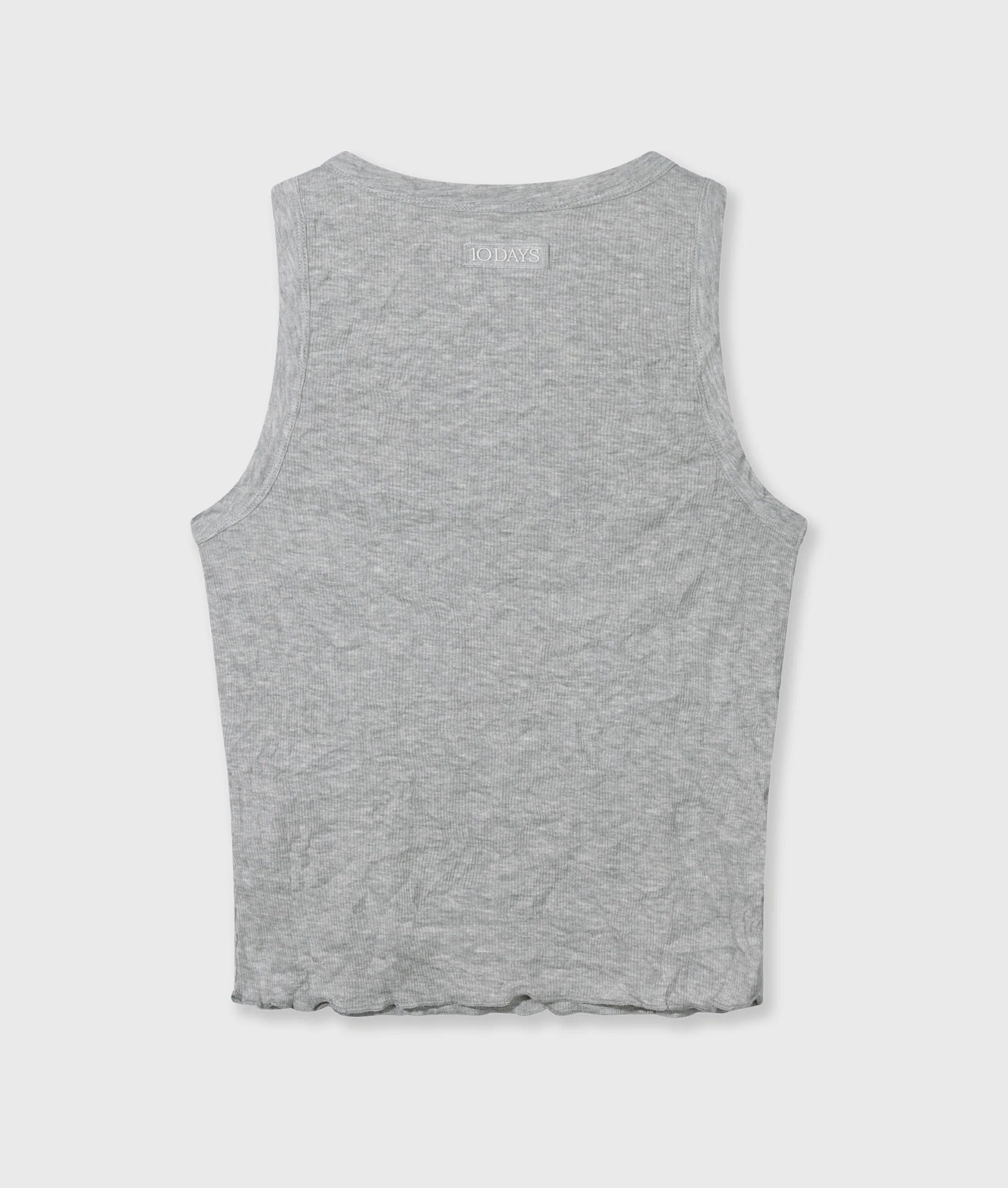 soft rib tank top | light grey melee - Image 6