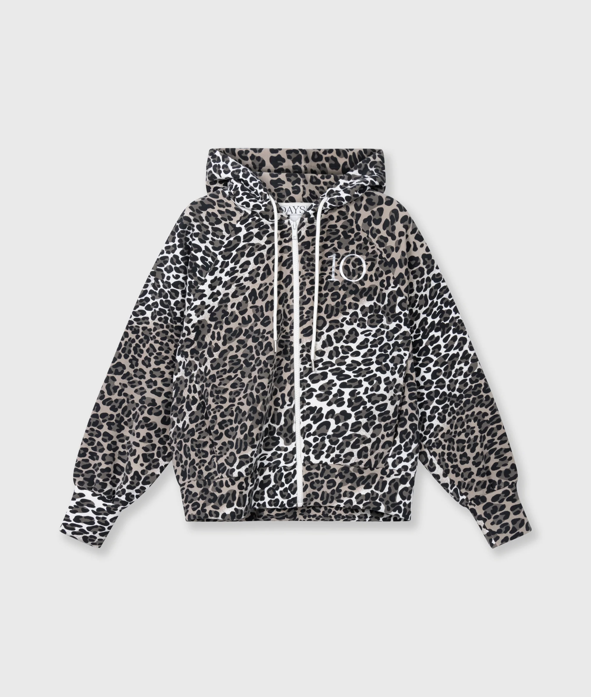 soft scuba hoodie leopard | ecru - Image 6