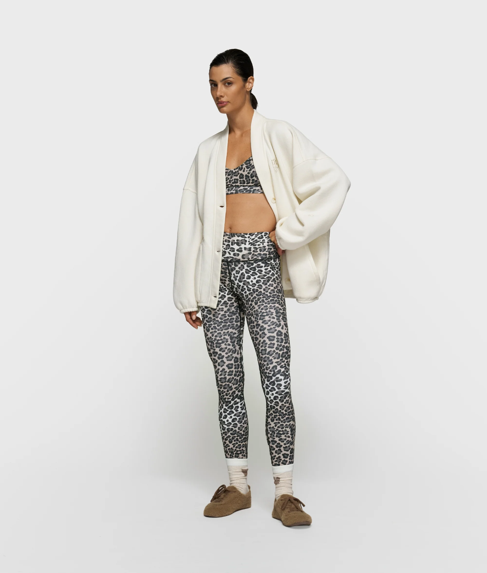sporty bra leopard | ecru - Image 3