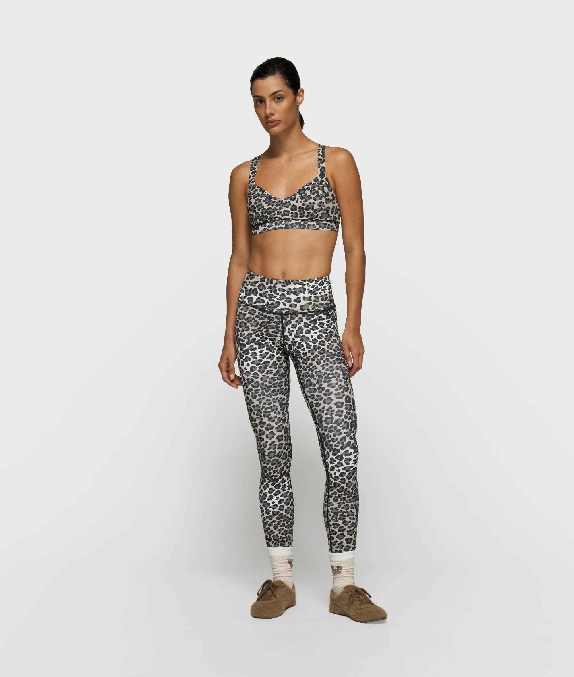 sporty bra leopard | ecru - Image 5