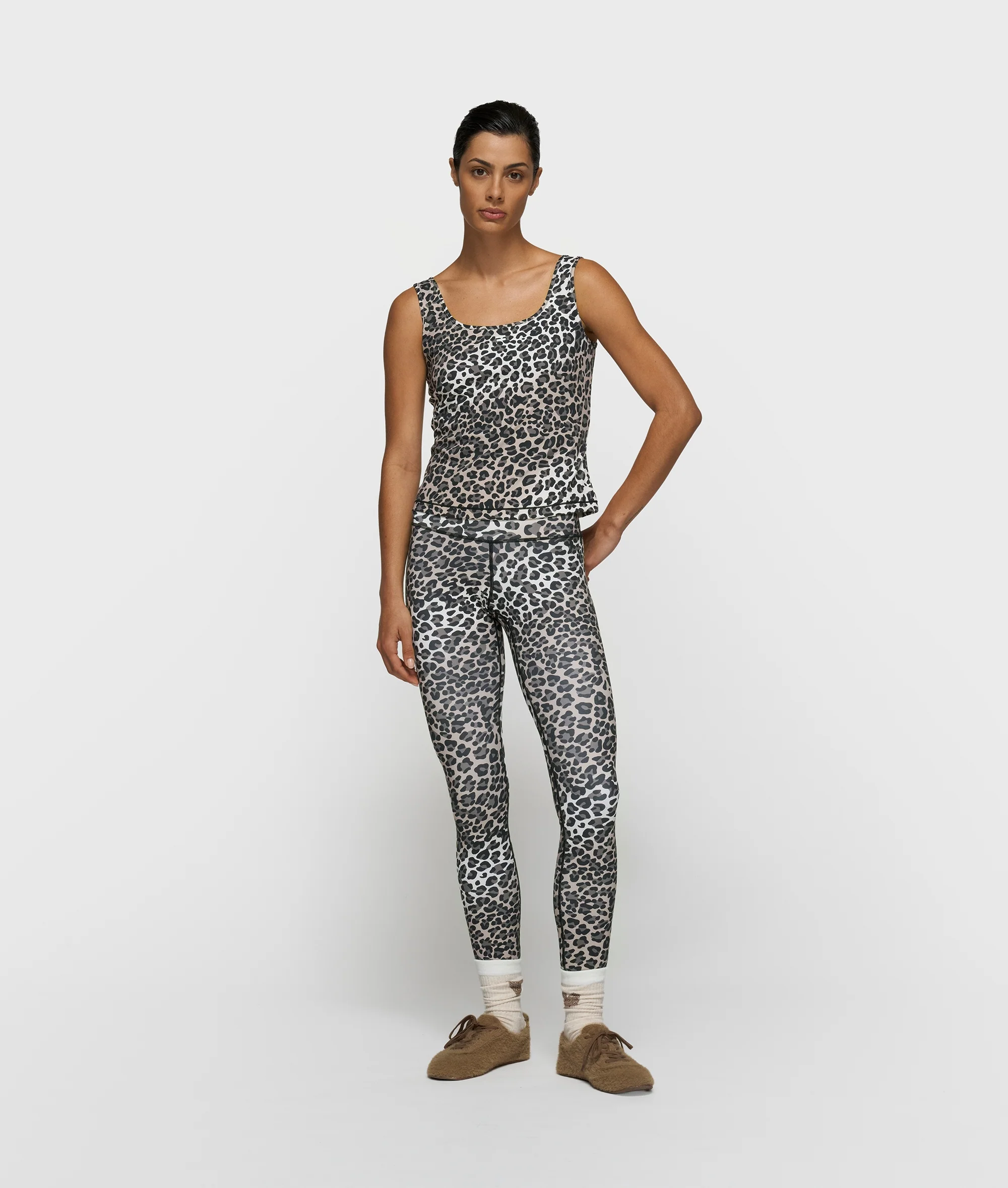 sporty leggings leopard | ecru - Image 3