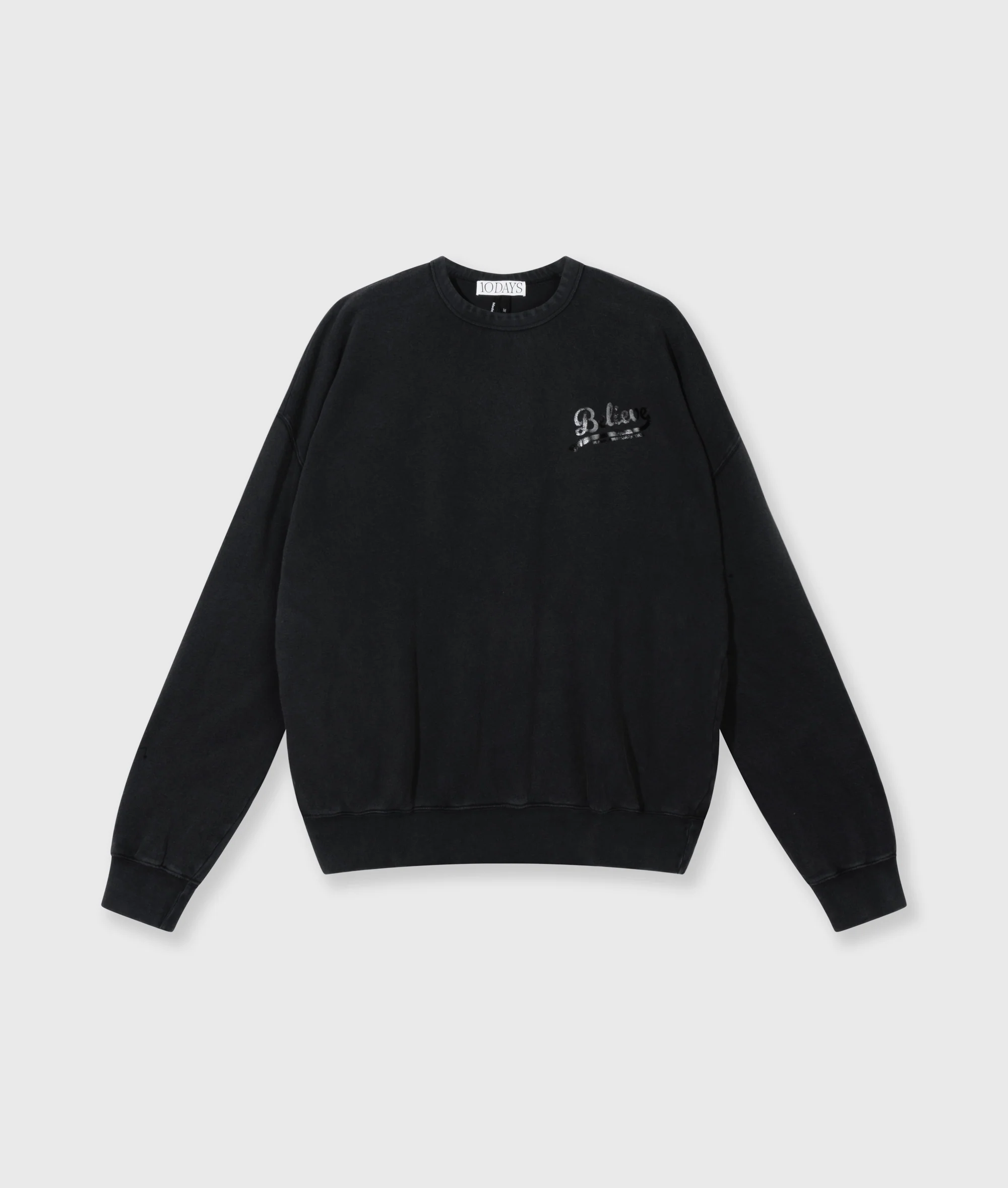 statement sweater believe | dark charcoal - Image 5