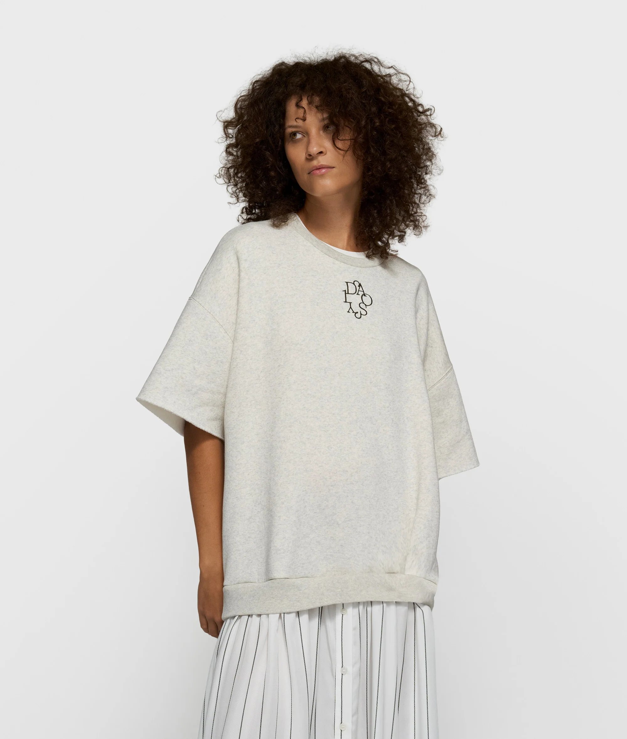 statement sweater dress | soft white melee - Image 3