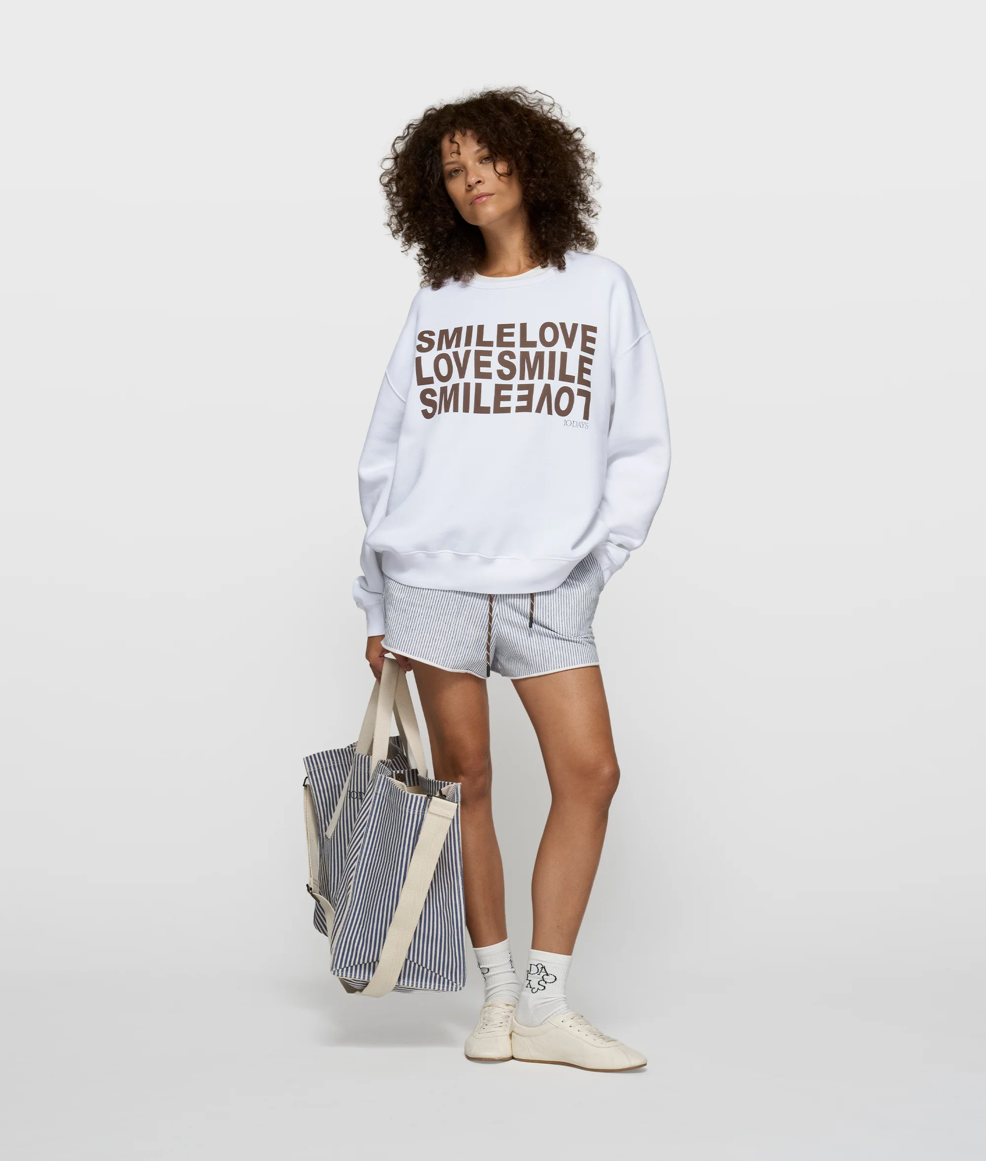 statement sweater smile | white - Image 3