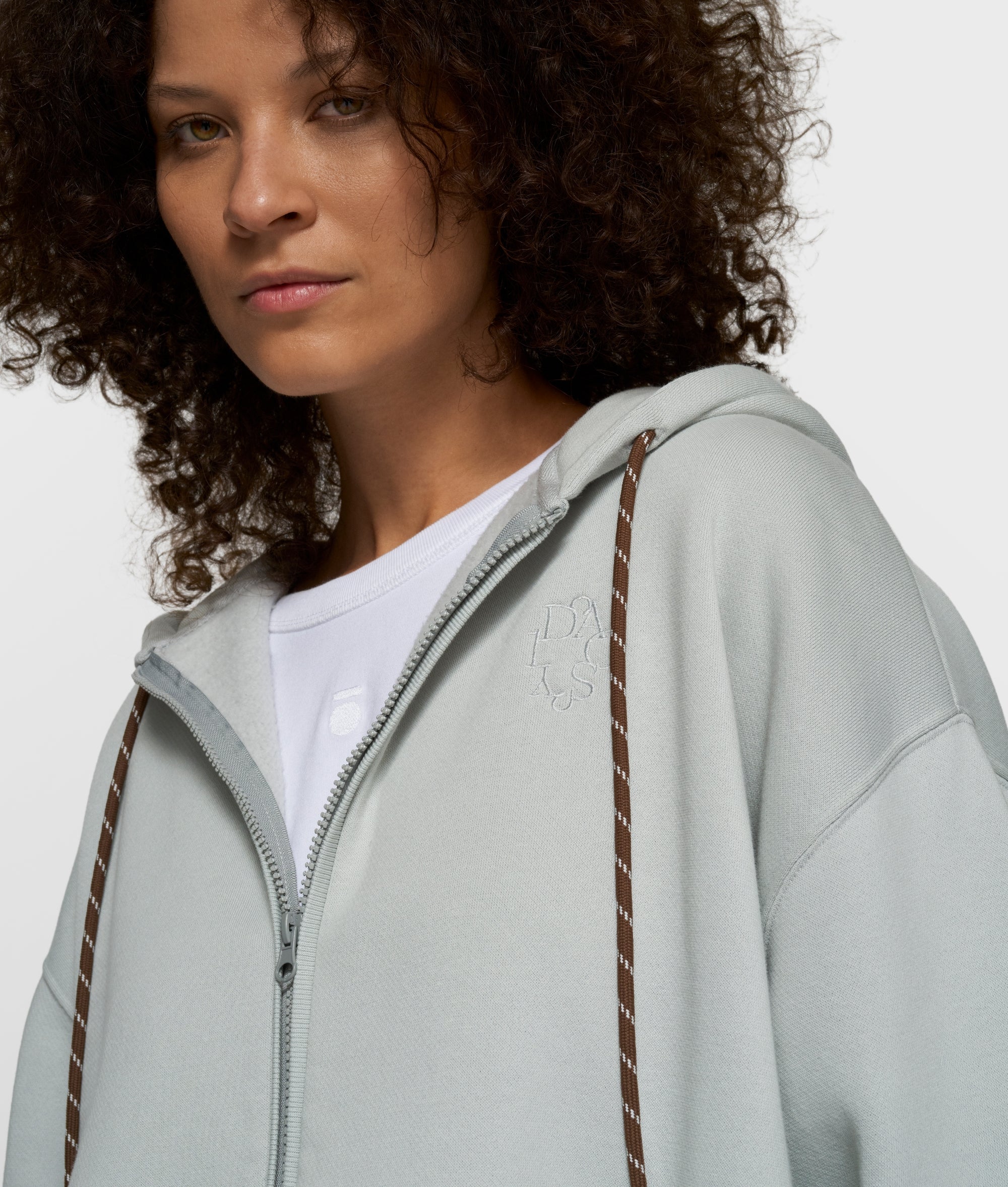 statement zip hoodie | clean blue - Image 2