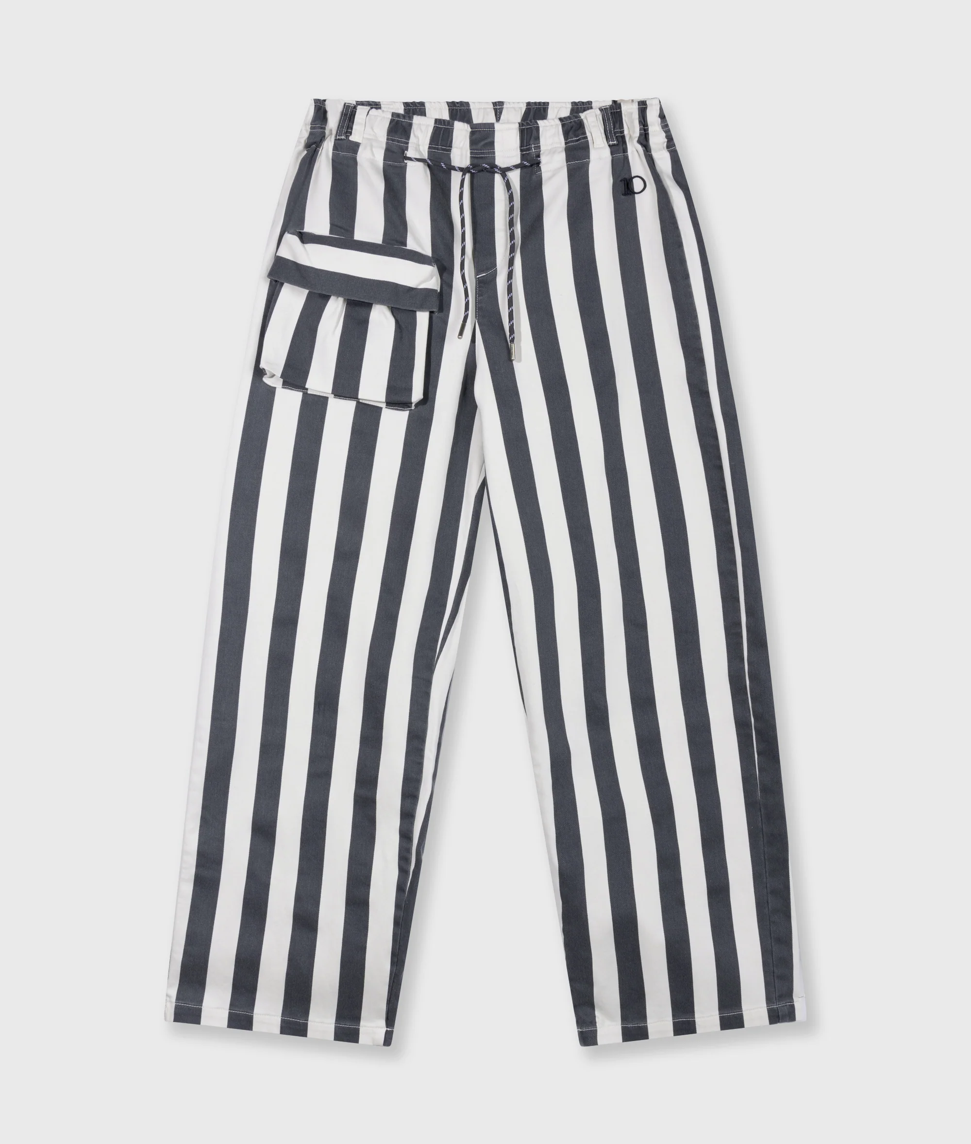 straight leg pants stripes | ecru/steel blue - Image 6