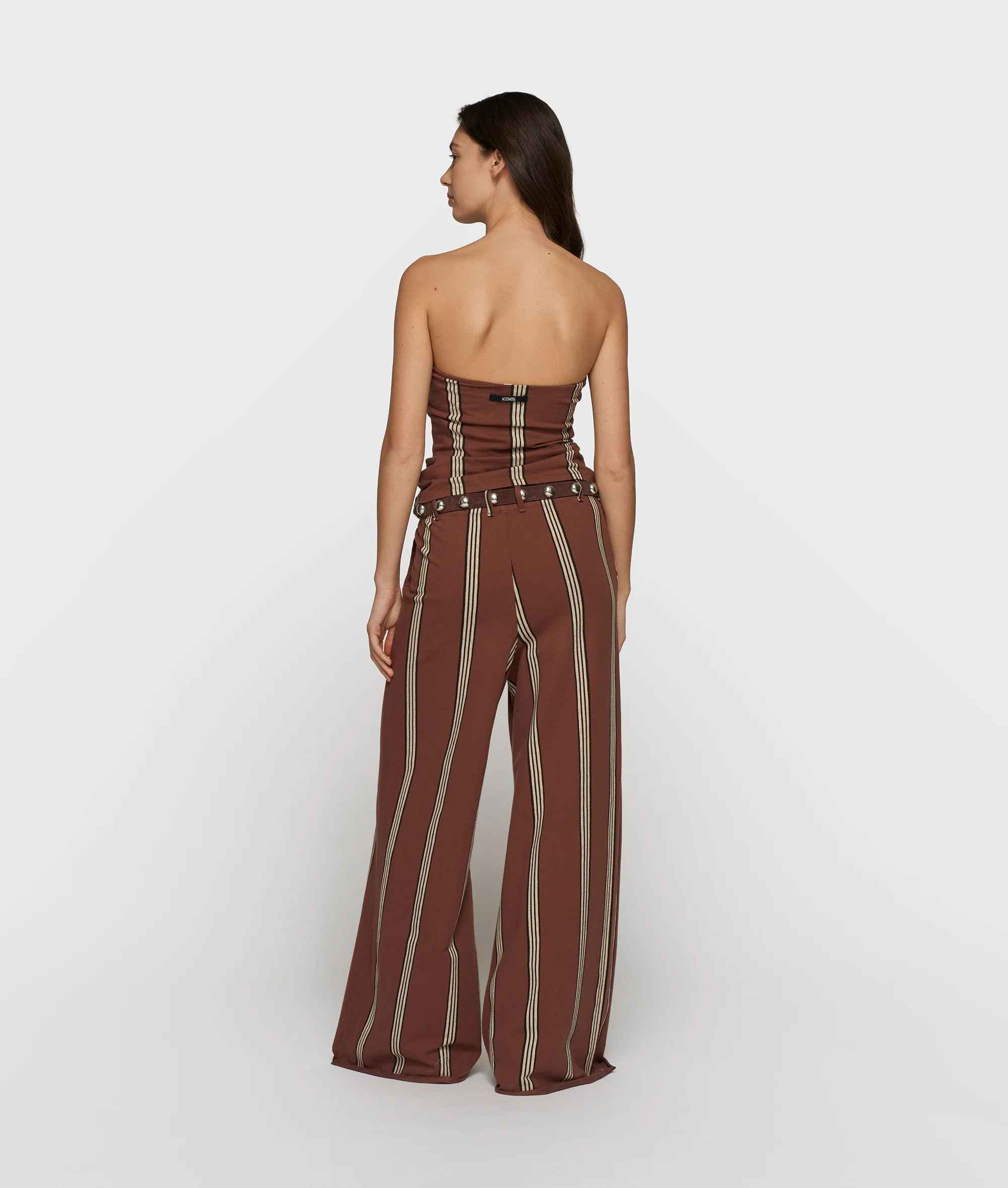 strapless top stripes | deep brown - Image 4