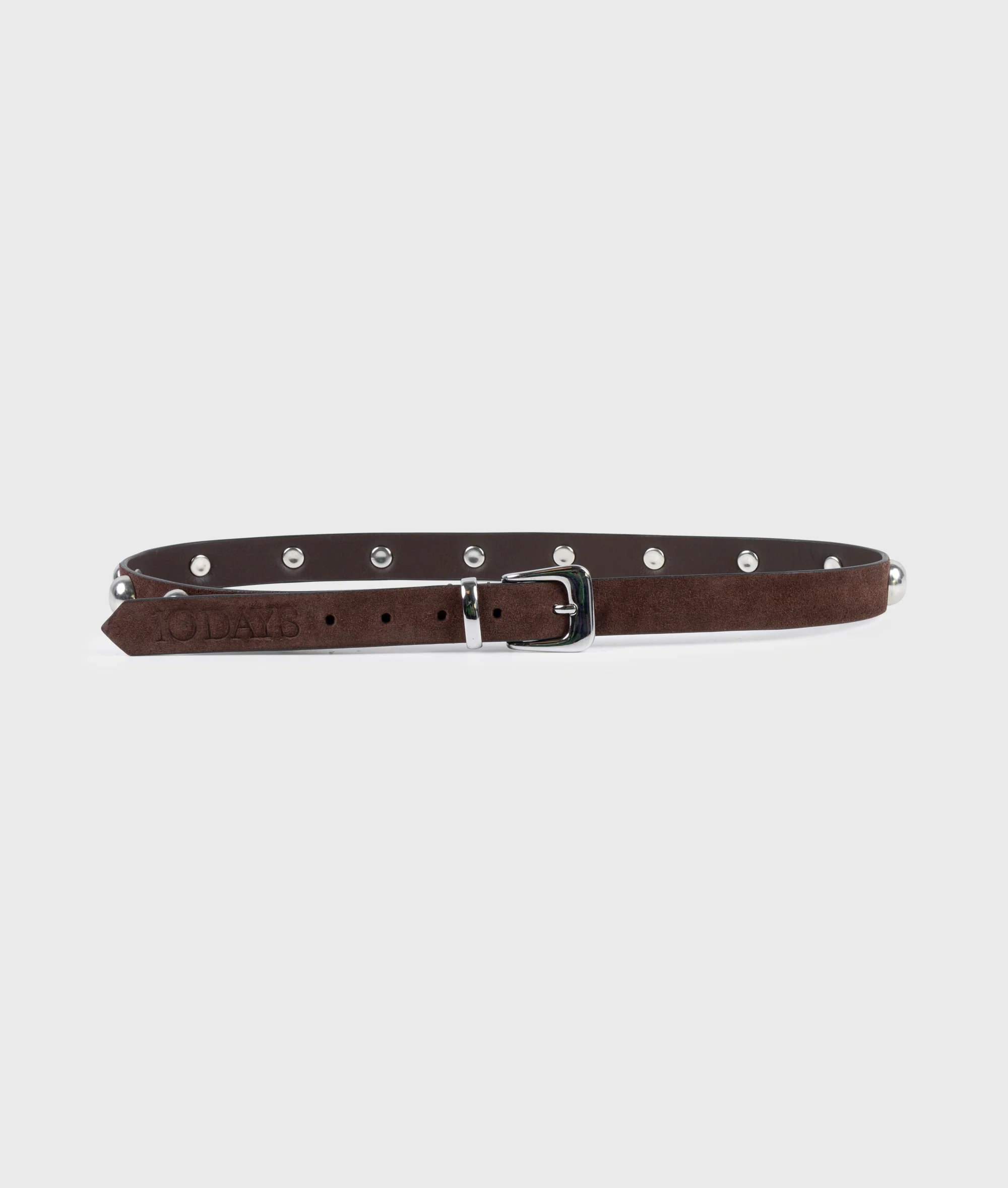 suede belt studs | deep brown - Image 3