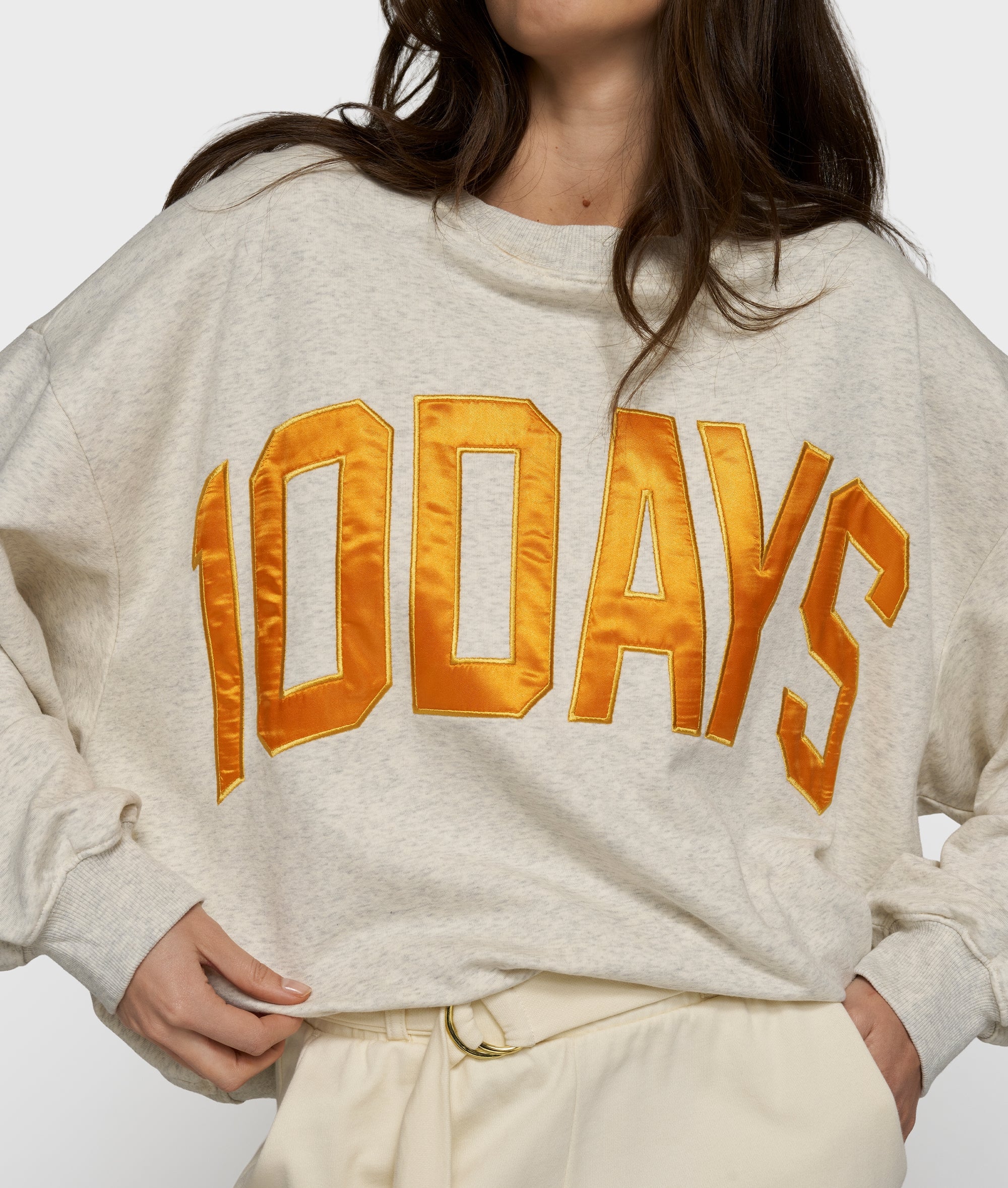 sweater 10DAYS | soft white melee - Image 2