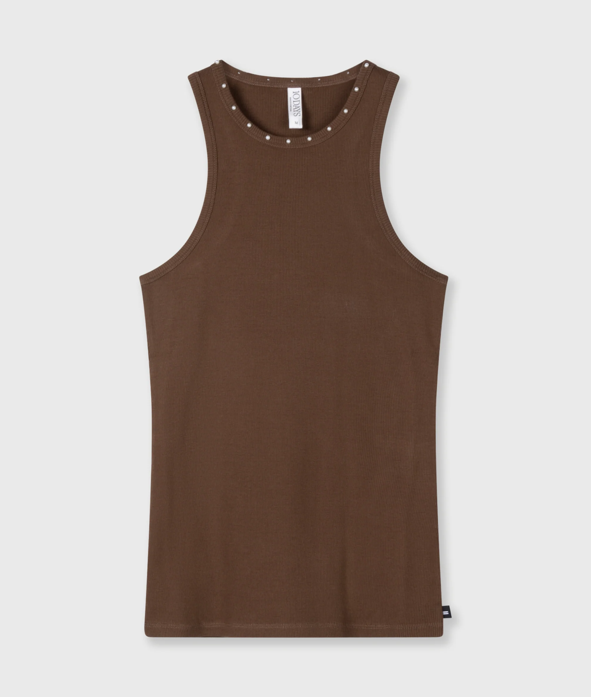 tank top pearls | dark truffle - Image 6