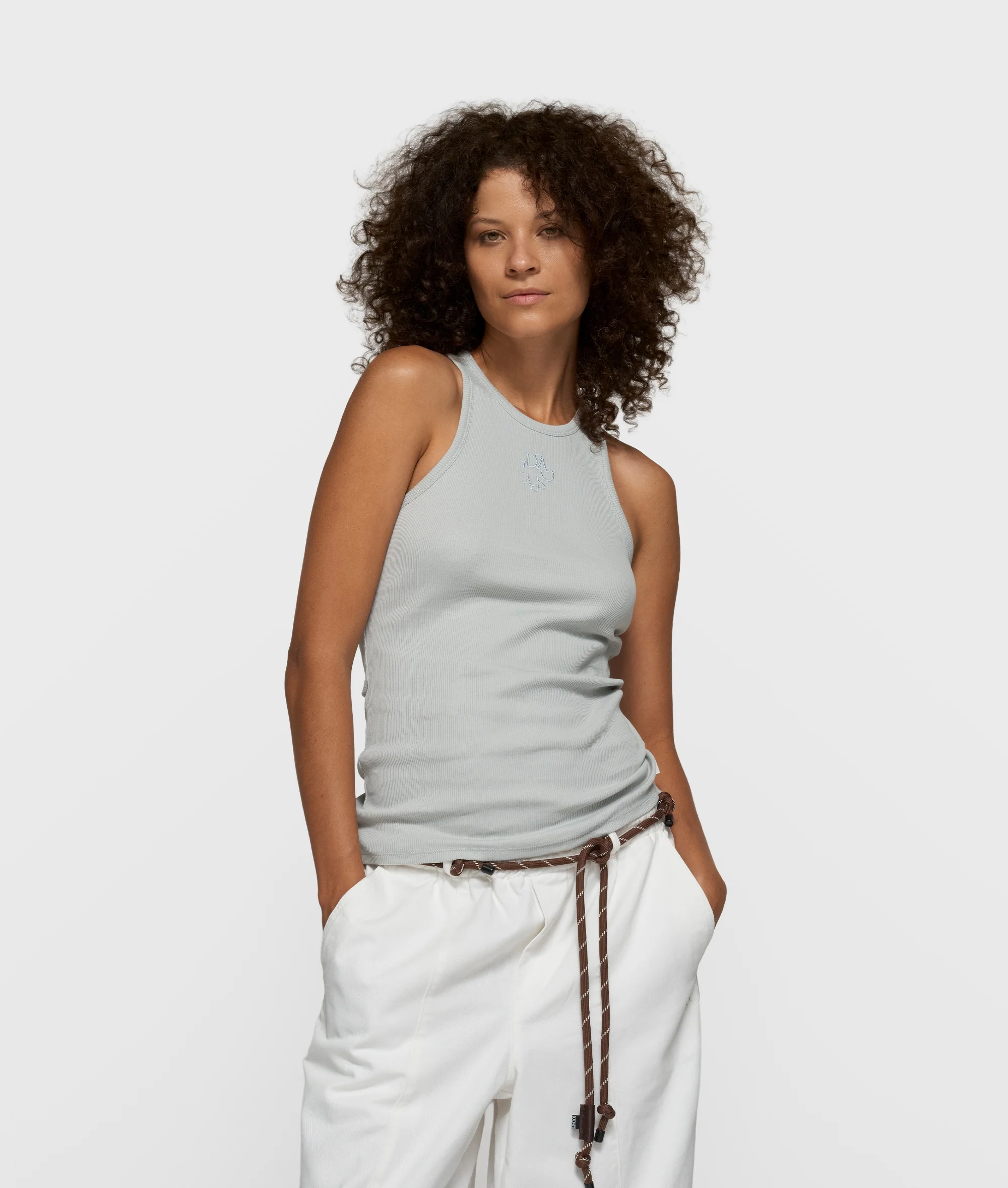tank top rib | clean blue - Image 2