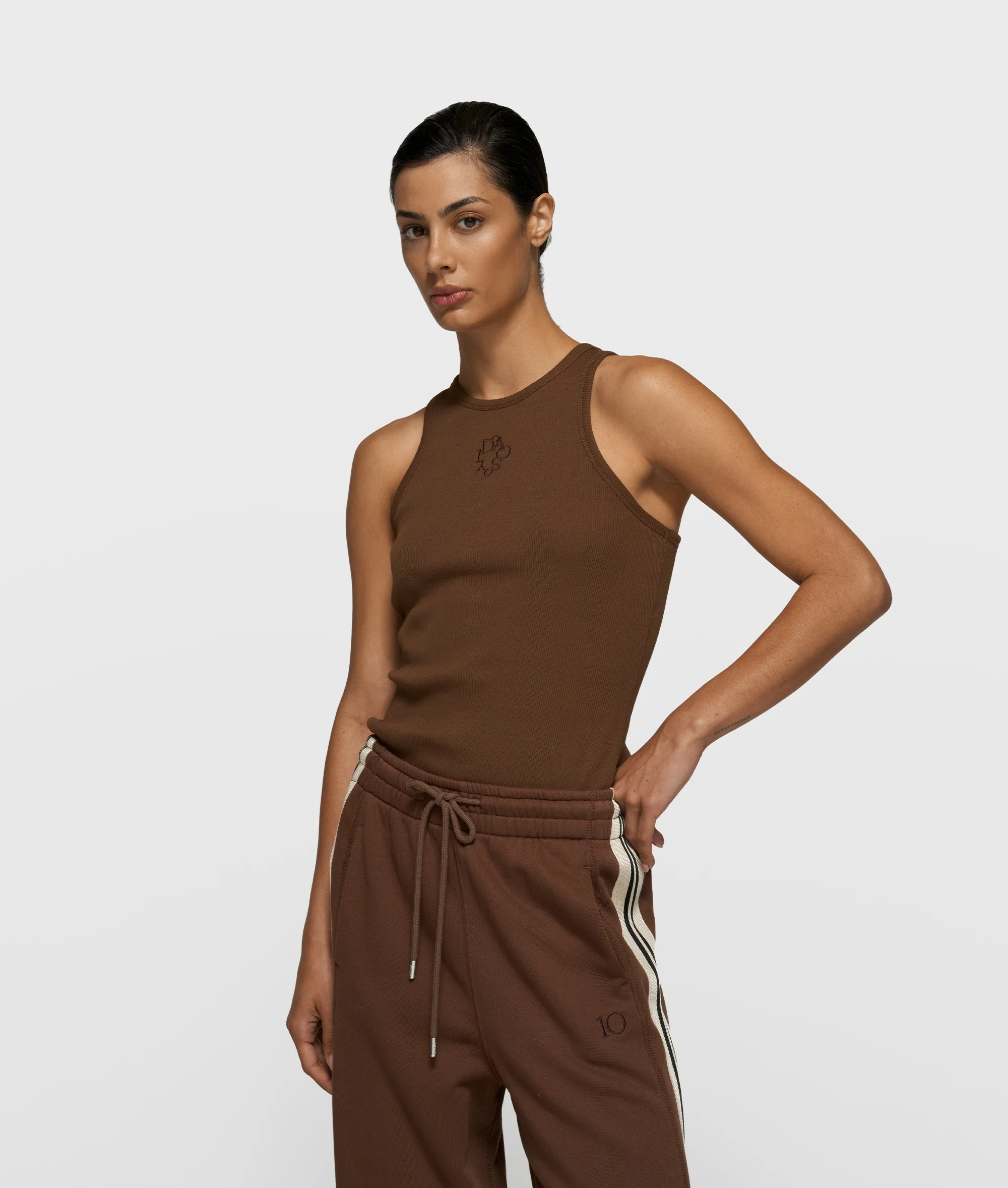tank top rib | dark truffle