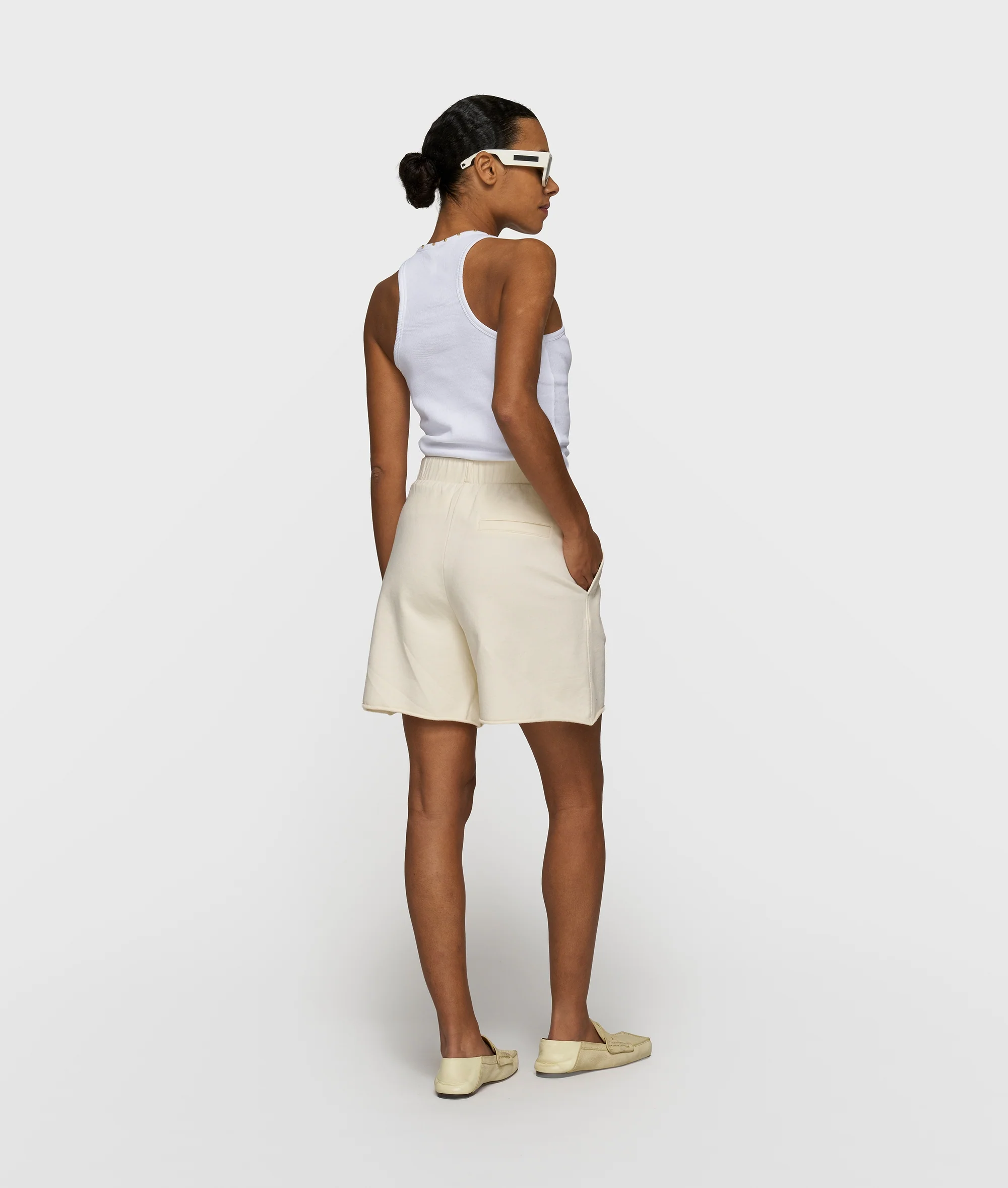 tank top rib pearls | white - Image 4