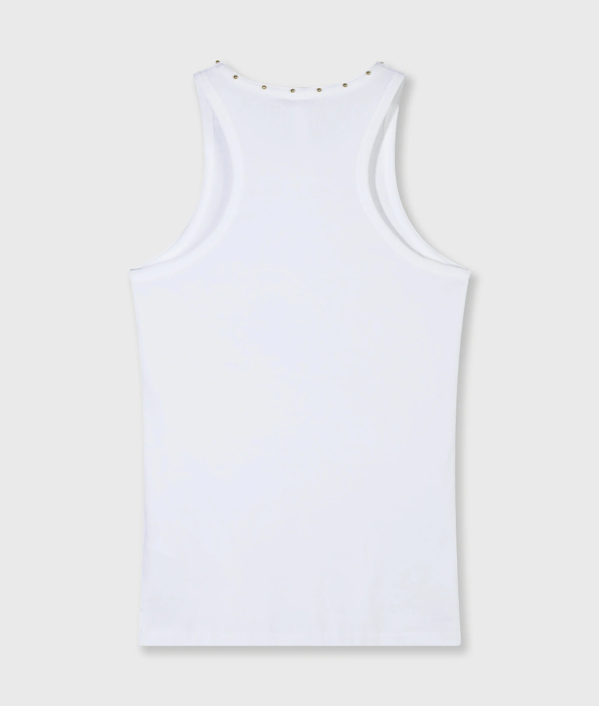 tank top rib pearls | white - Image 6