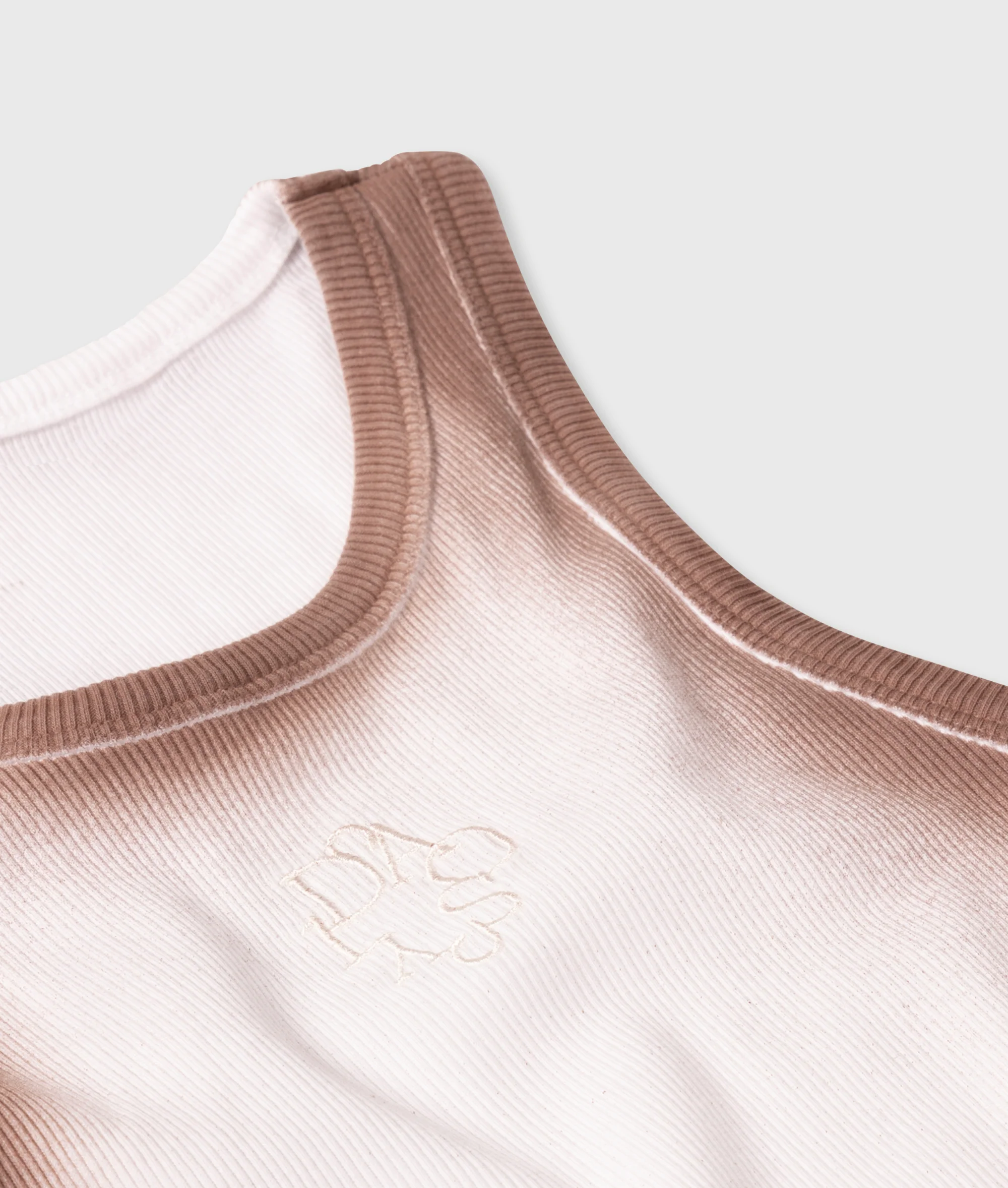 tank top rib spray | white - Image 7