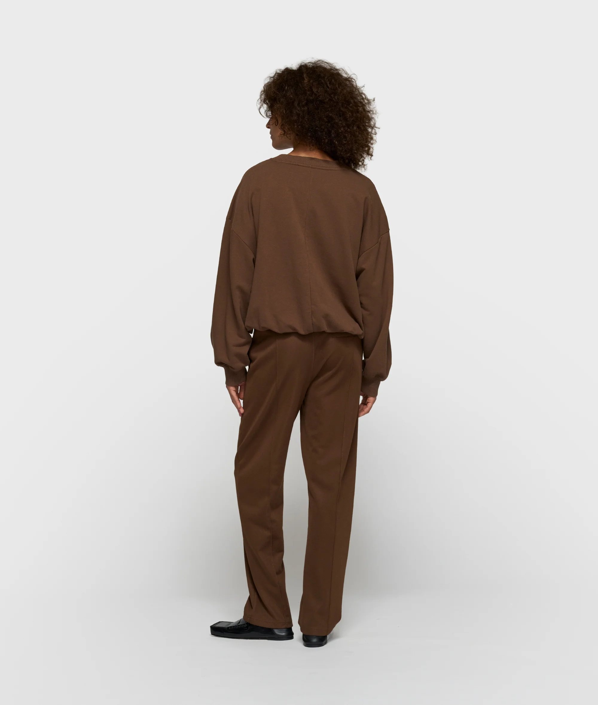 tapered track pants | dark truffle - Image 3