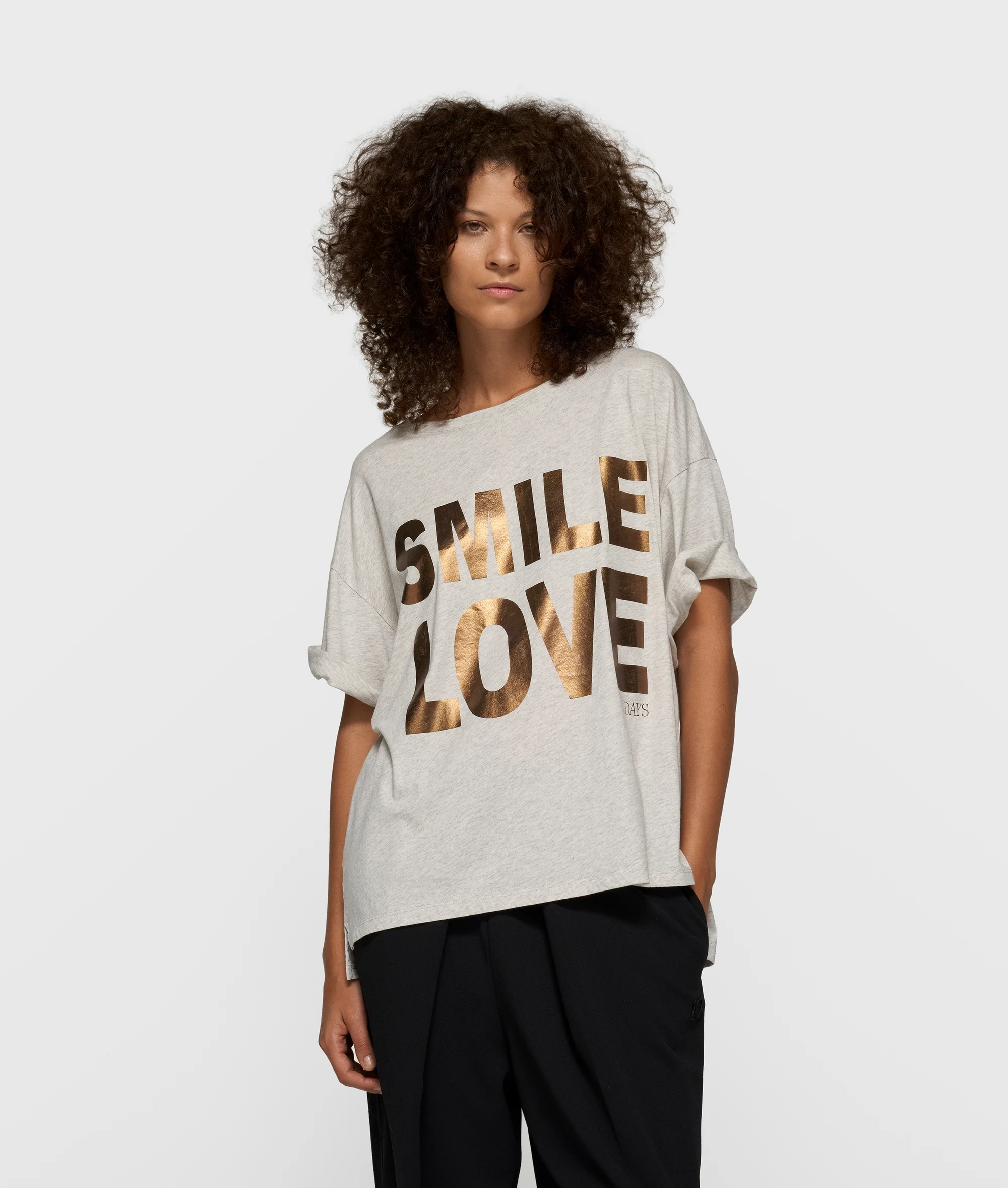 tee smile love | soft white melee - Image 6