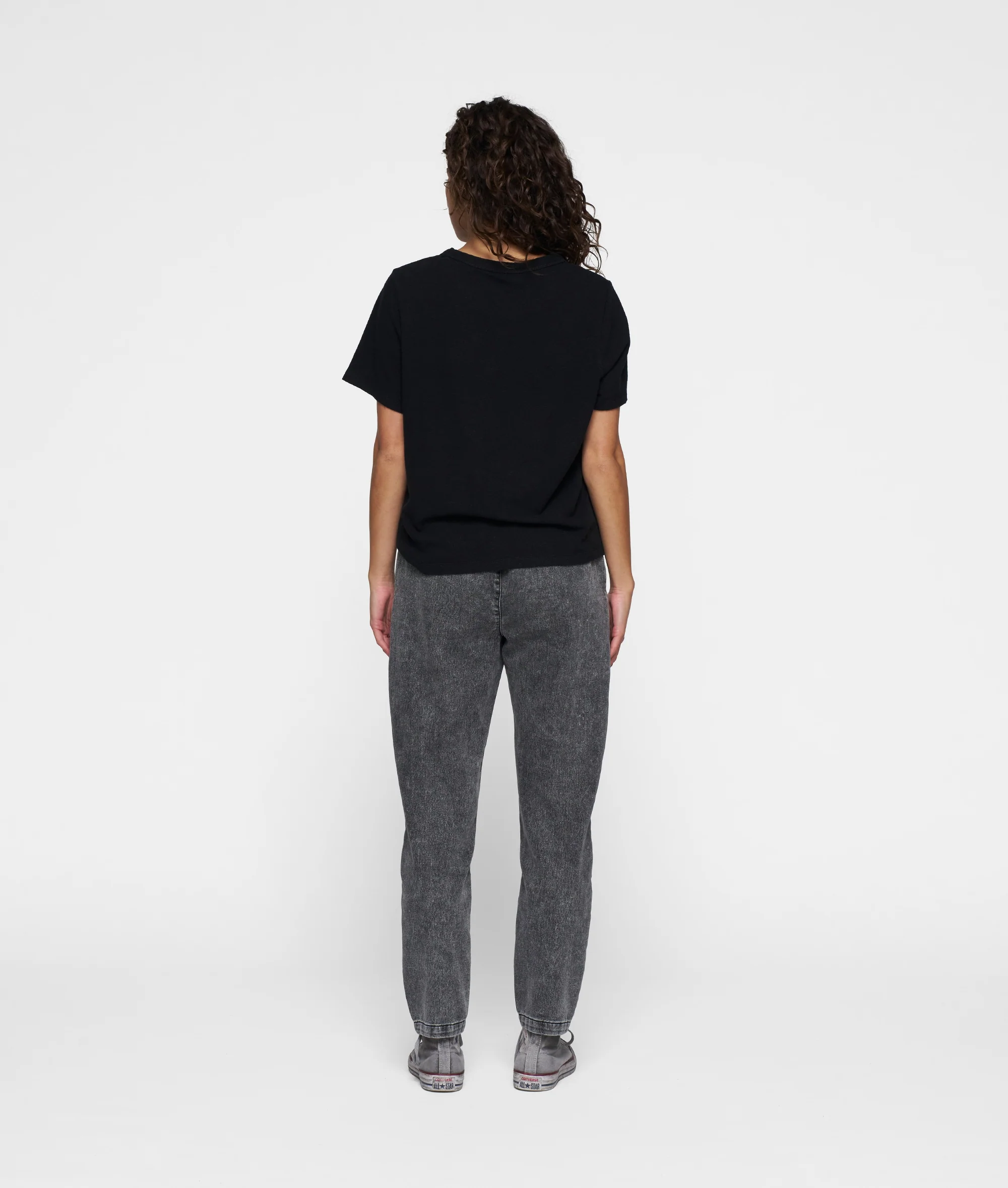 THE BELTED PANTS WASHED | black - Image 3