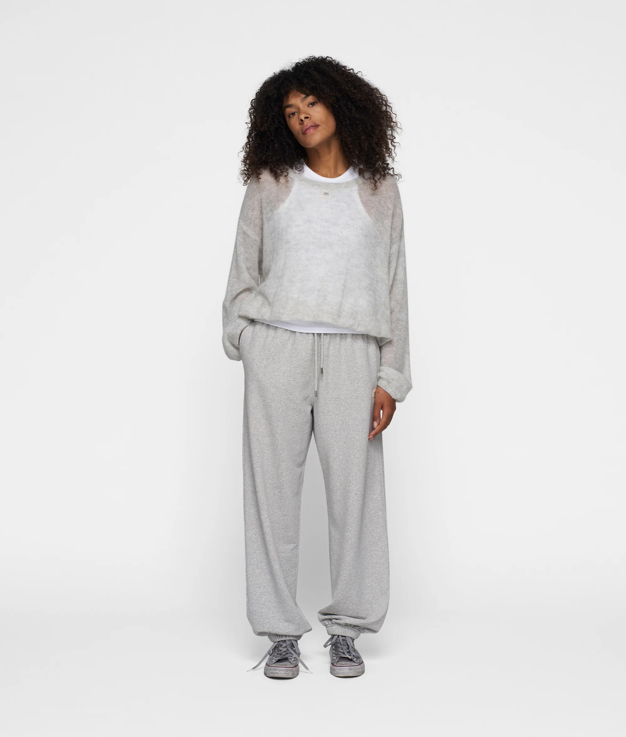 THE KNIT SWEATER | light grey melee - Image 3