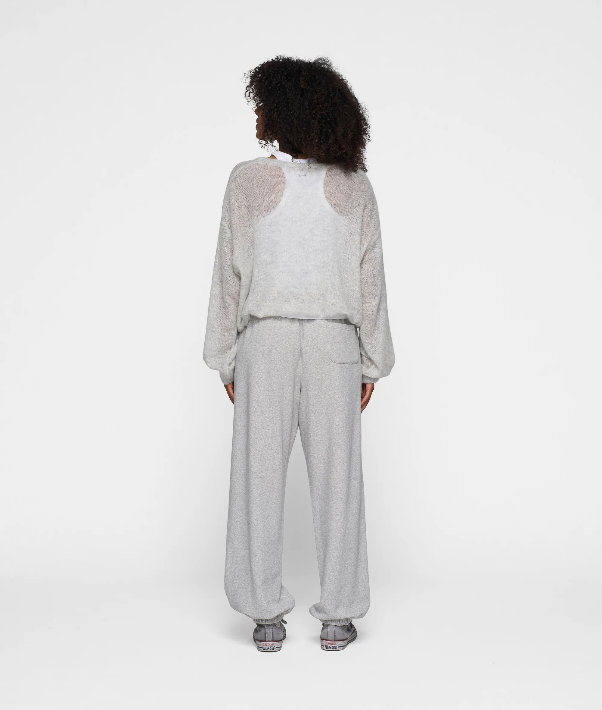 THE KNIT SWEATER | light grey melee - Image 4