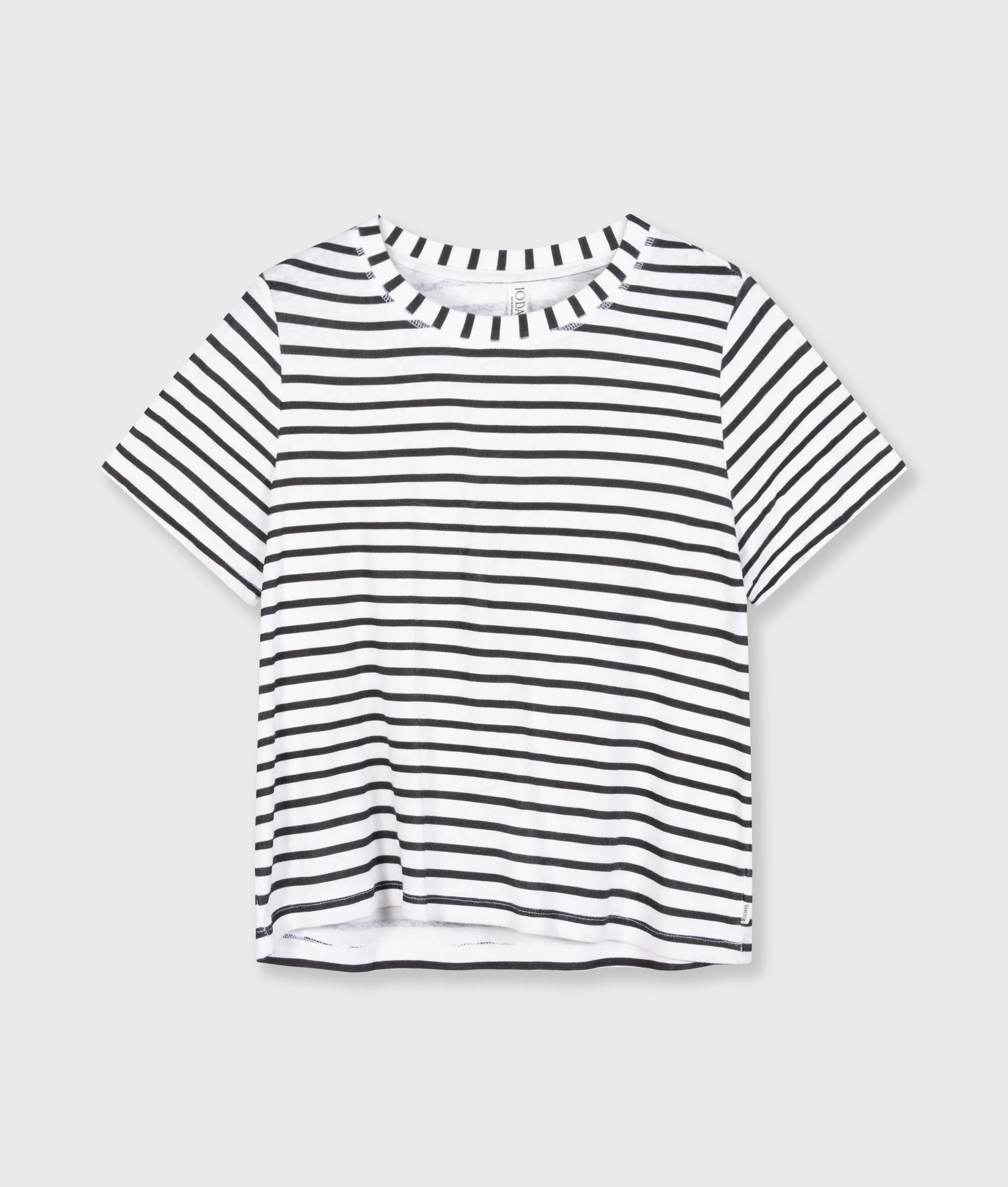 THE PETITE TEE STRIPES | white/black - Image 6