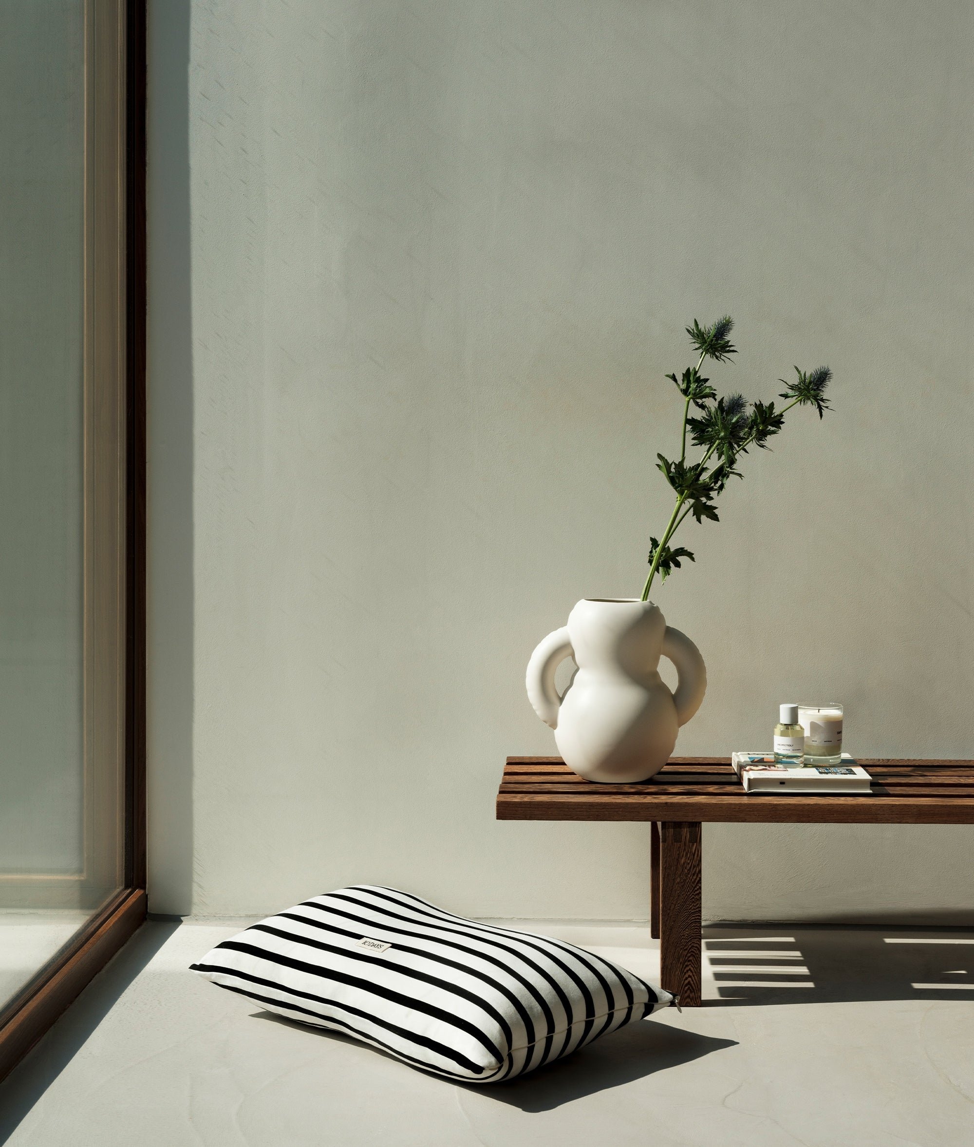THE PILLOW COVER LONG STRIPES 50x90 | ecru/black - Image 2