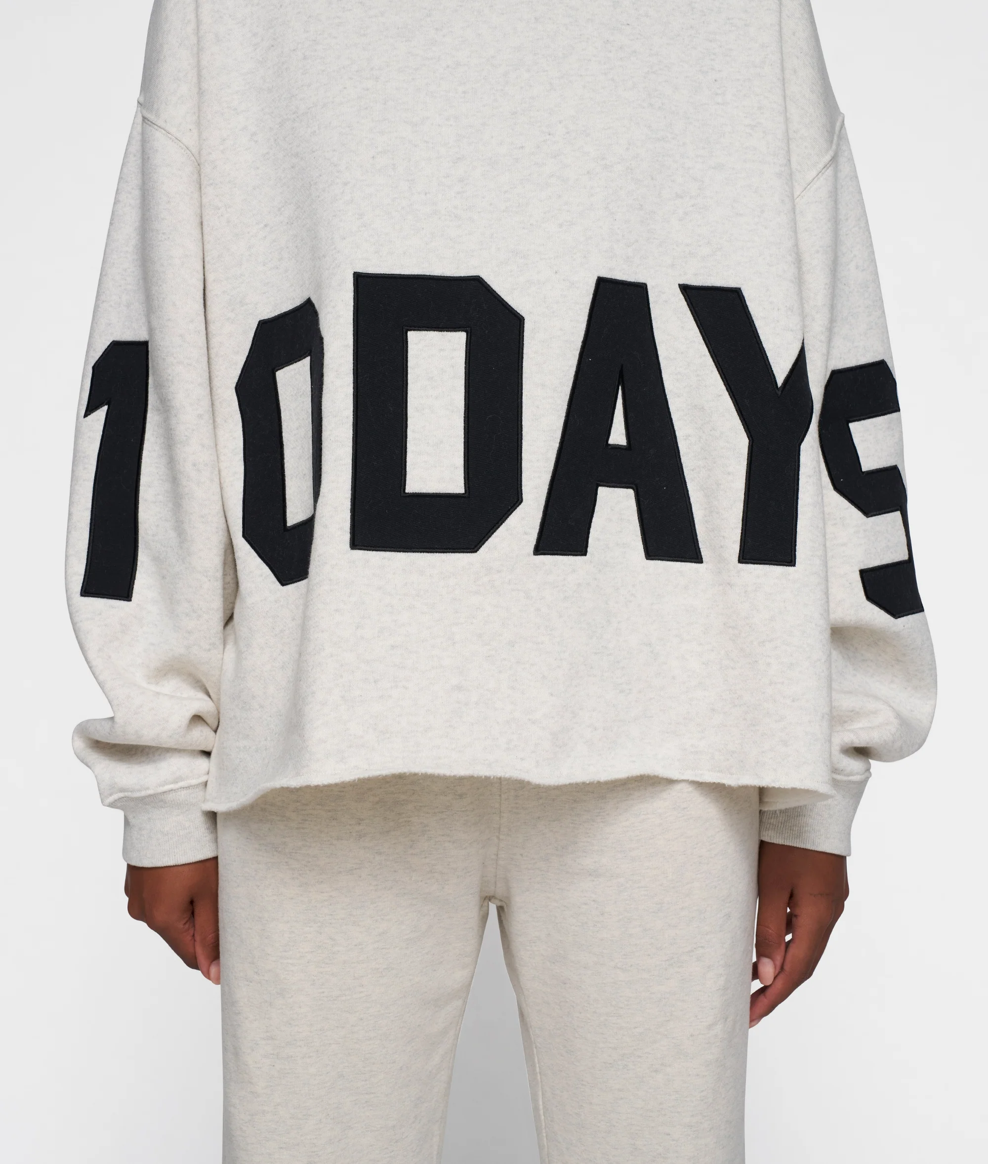THE STATEMENT LOGO HOODIE | soft white melee - Image 4
