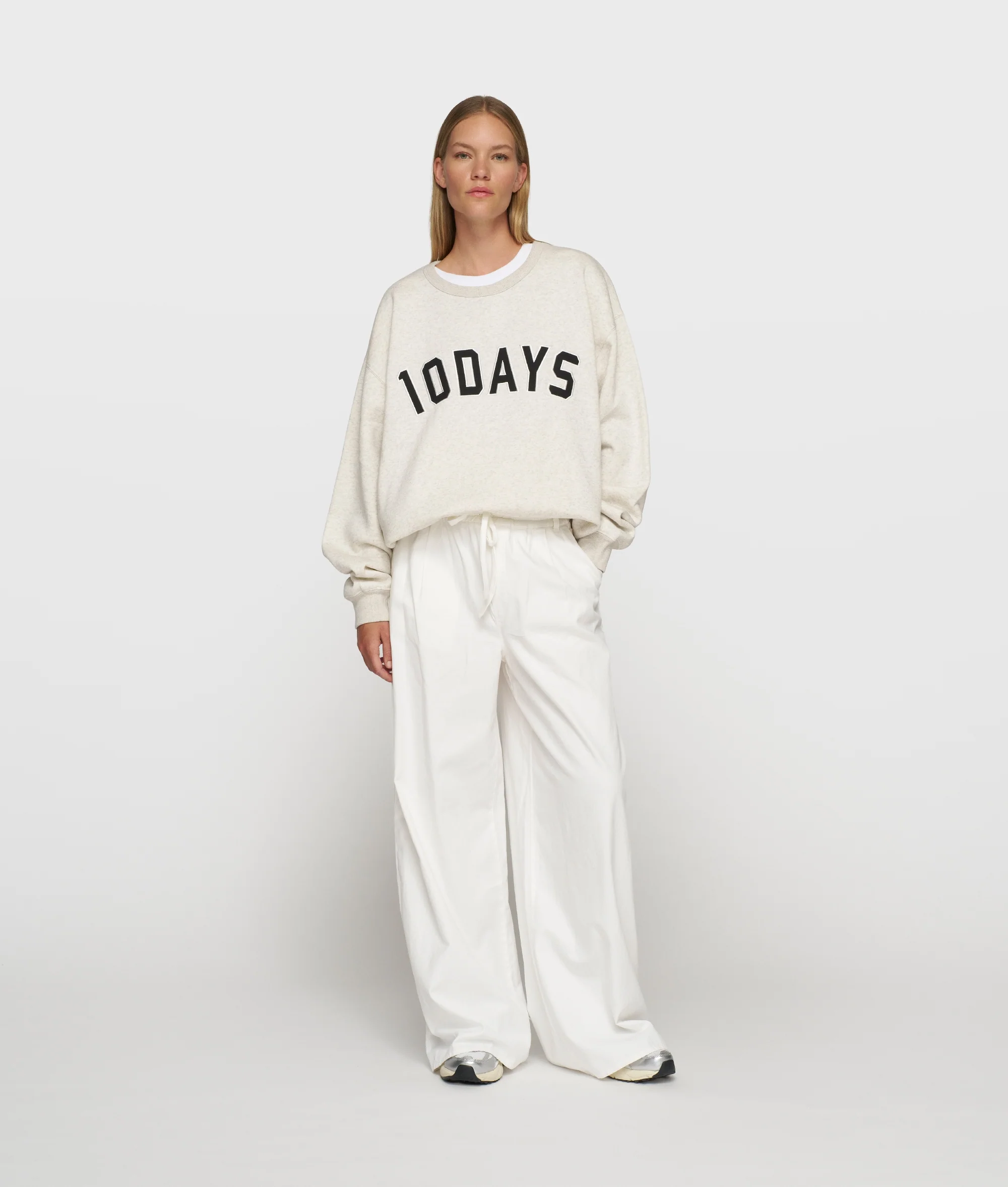 THE STATEMENT SWEATER | soft white melee - Image 3