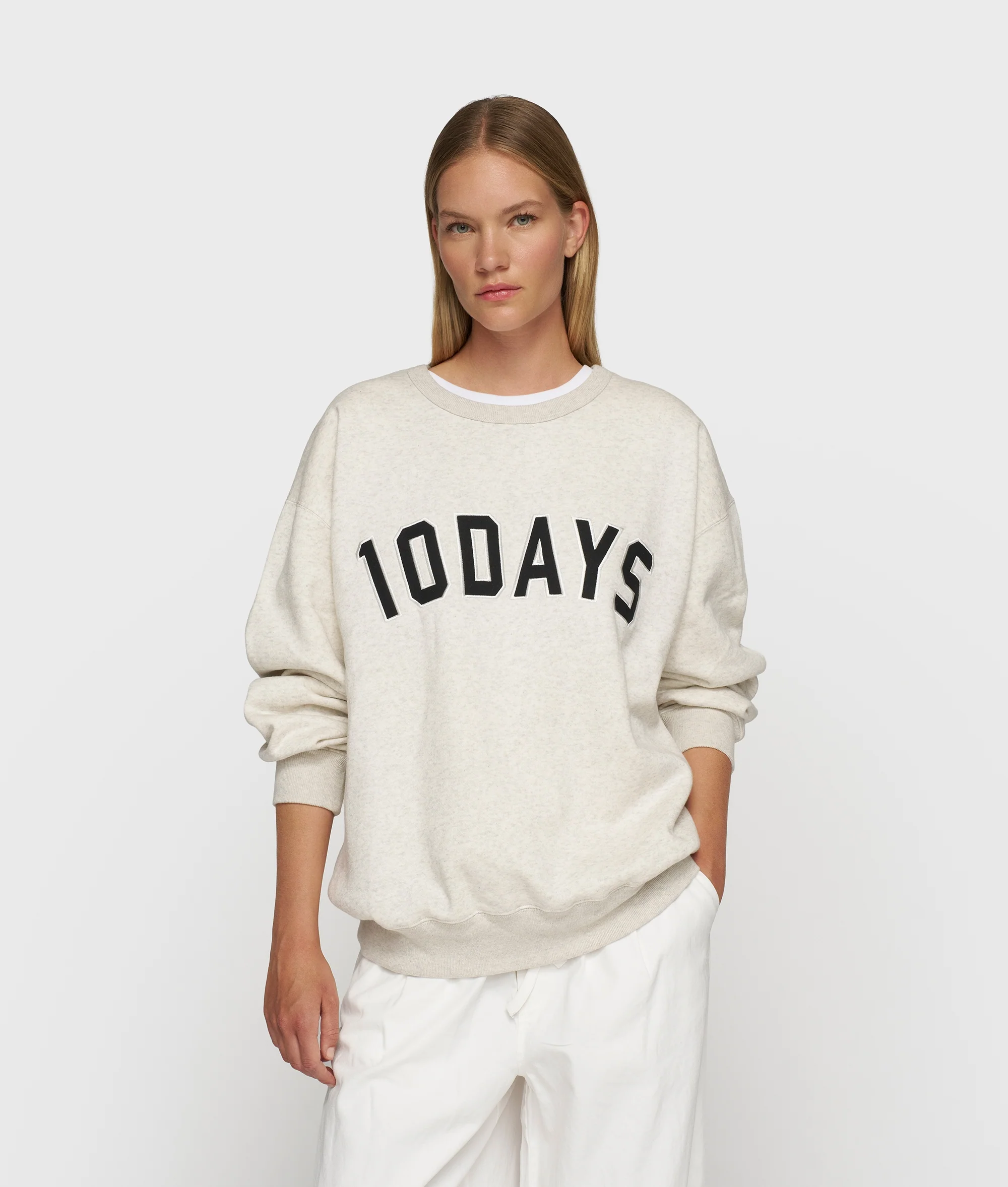 THE STATEMENT SWEATER | soft white melee - Image 5